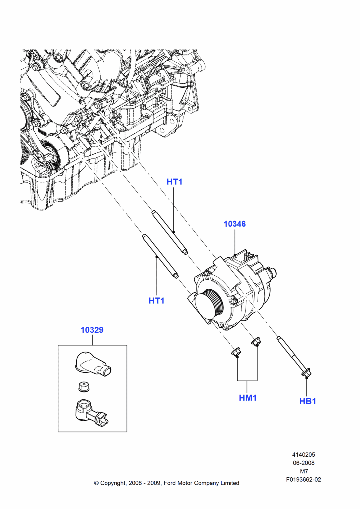 Ford FU2Z-10V346-DRM Alternator Assembly