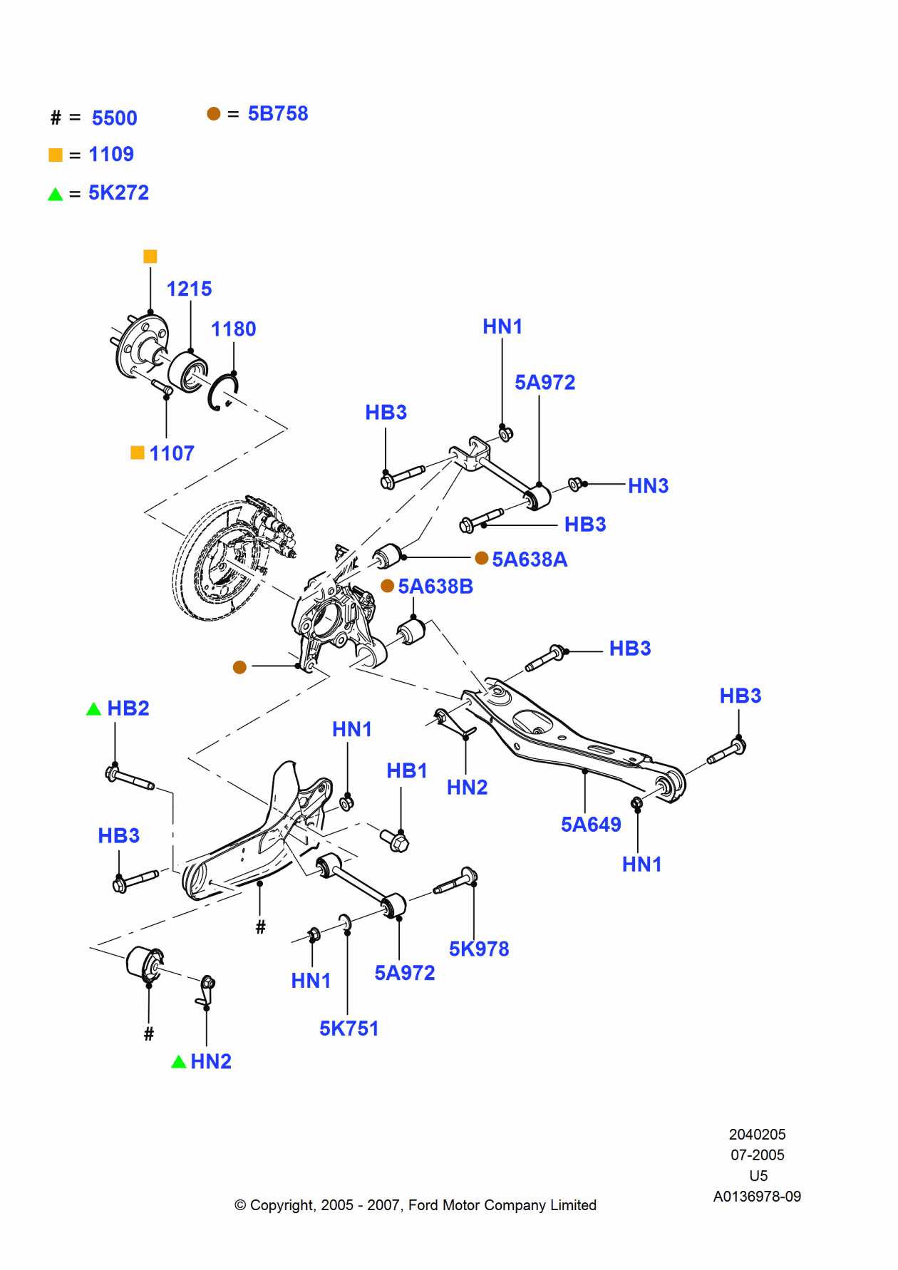 Ford 6L2Z-5K272-A Kit - Hardware