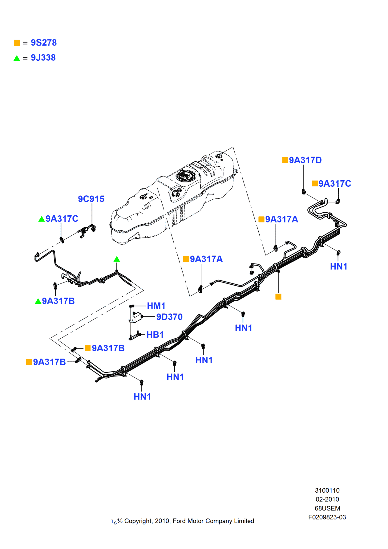 Ford BC3Z-9S278-AN Tube Assembly - Fuel