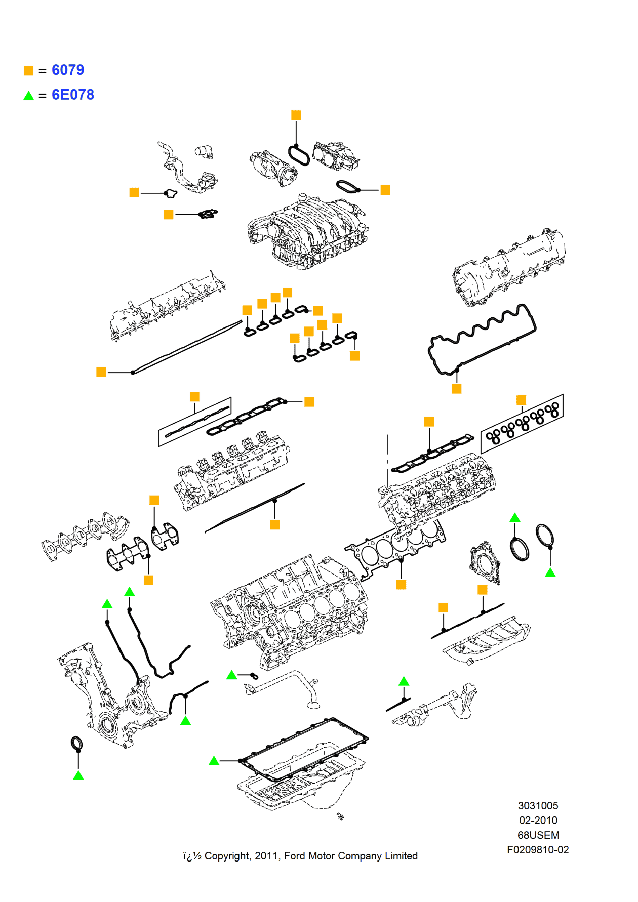 Ford 5C3Z-6079-H Kit - Gasket