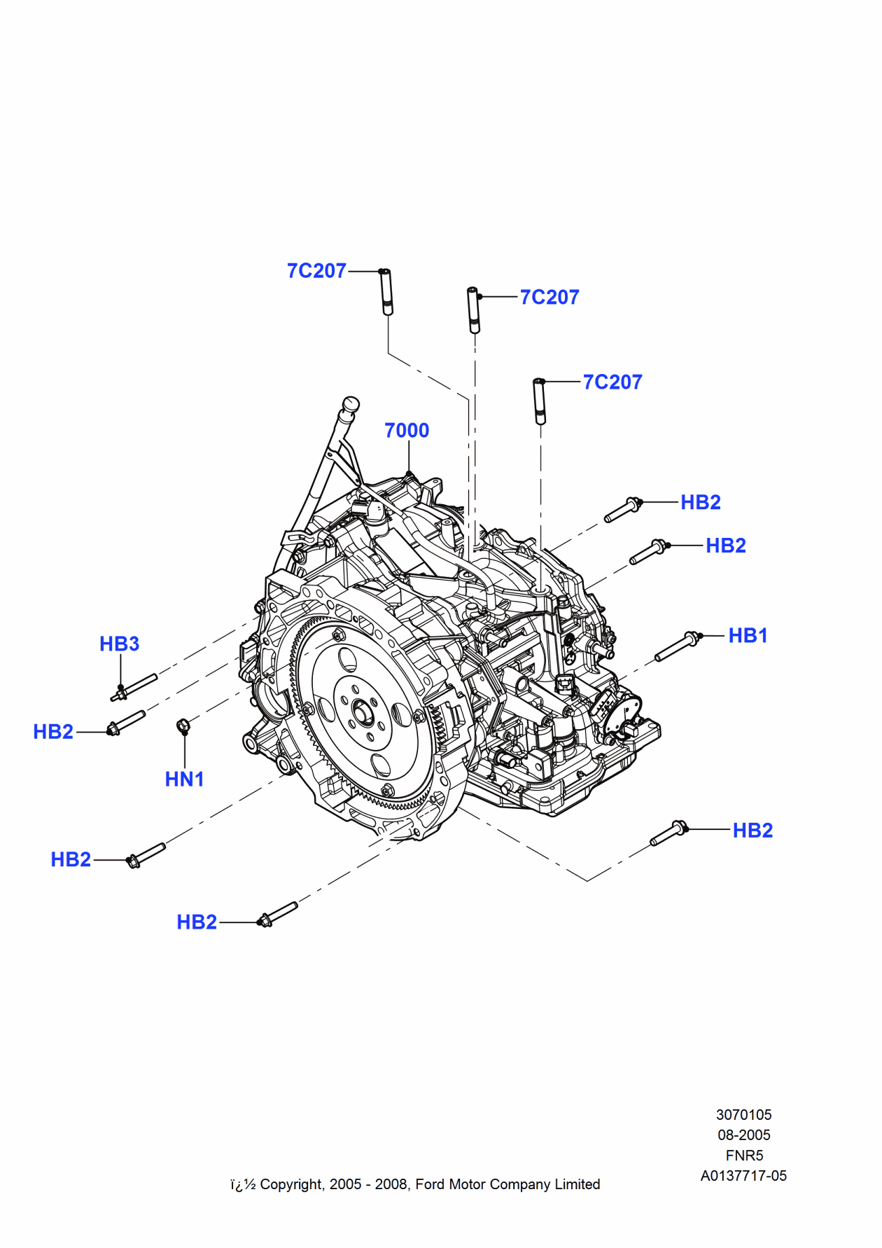 Ford 6E5Z-7C207-B Stud