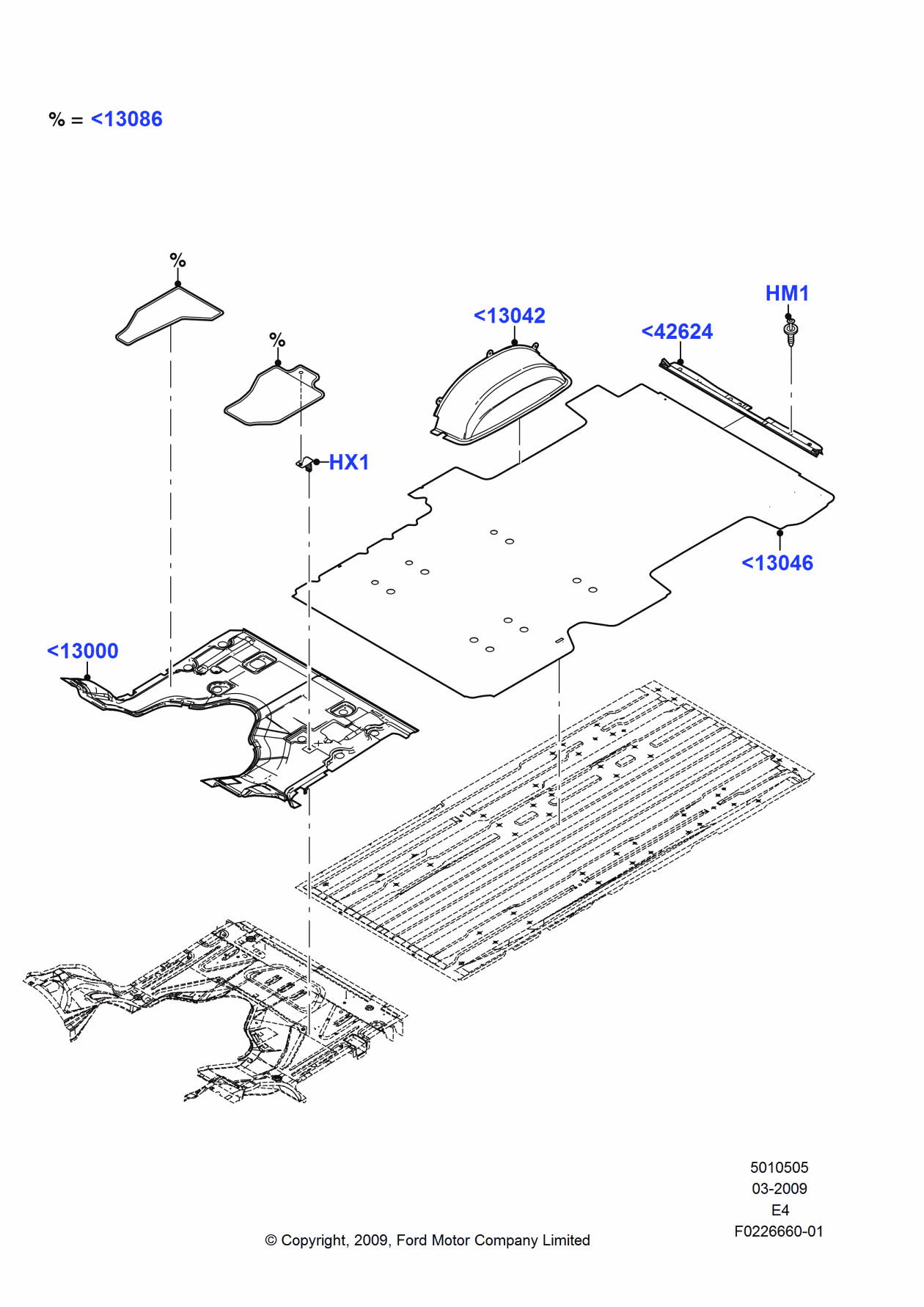 Ford 6C2Z-1513086-AA Kit - Floor Contour Mat