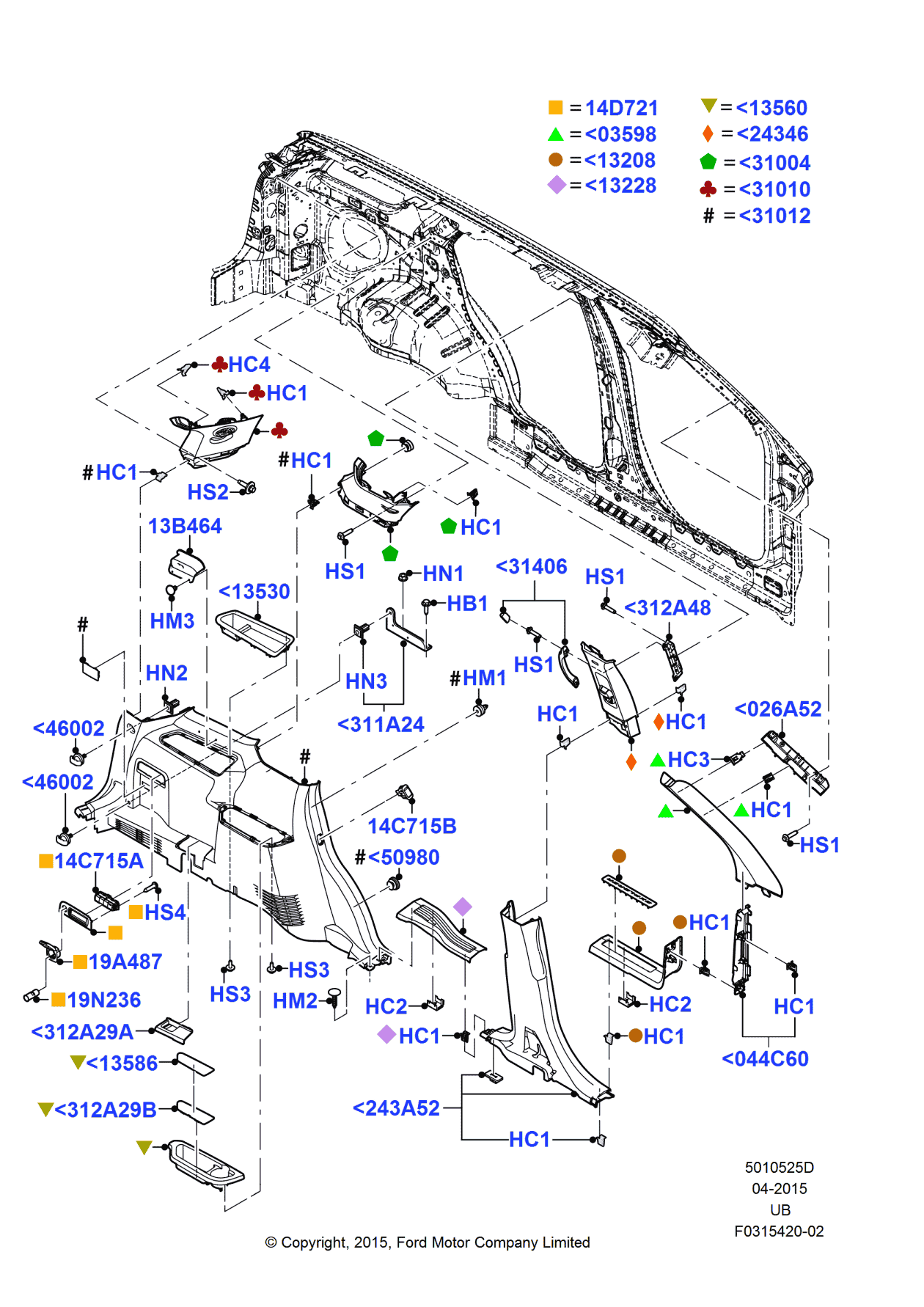 Ford FB5Z-7831013-ND Trim Assembly - Quarter