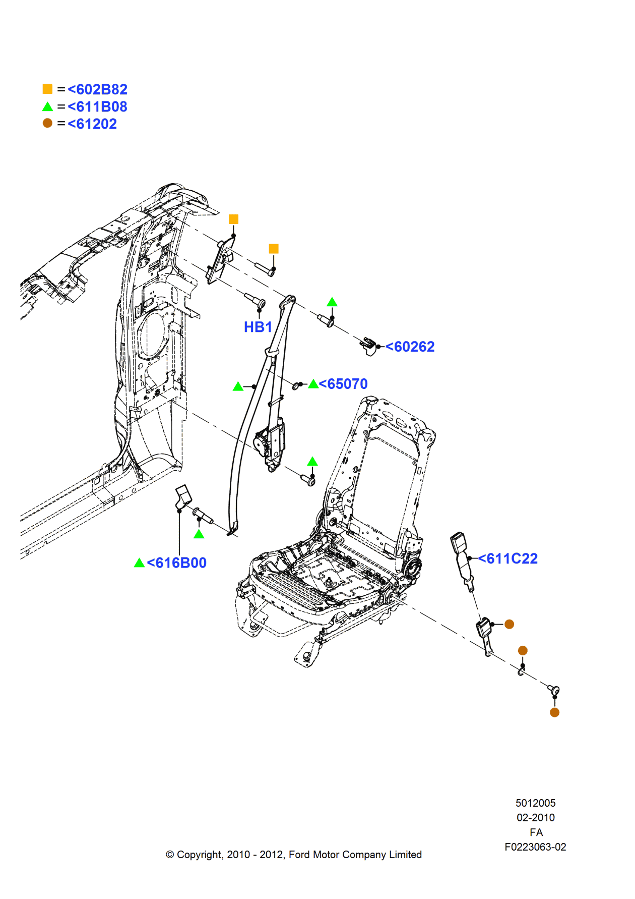 Ford BC3Z-26616B00-AB Cover - Seat Belt Mounting