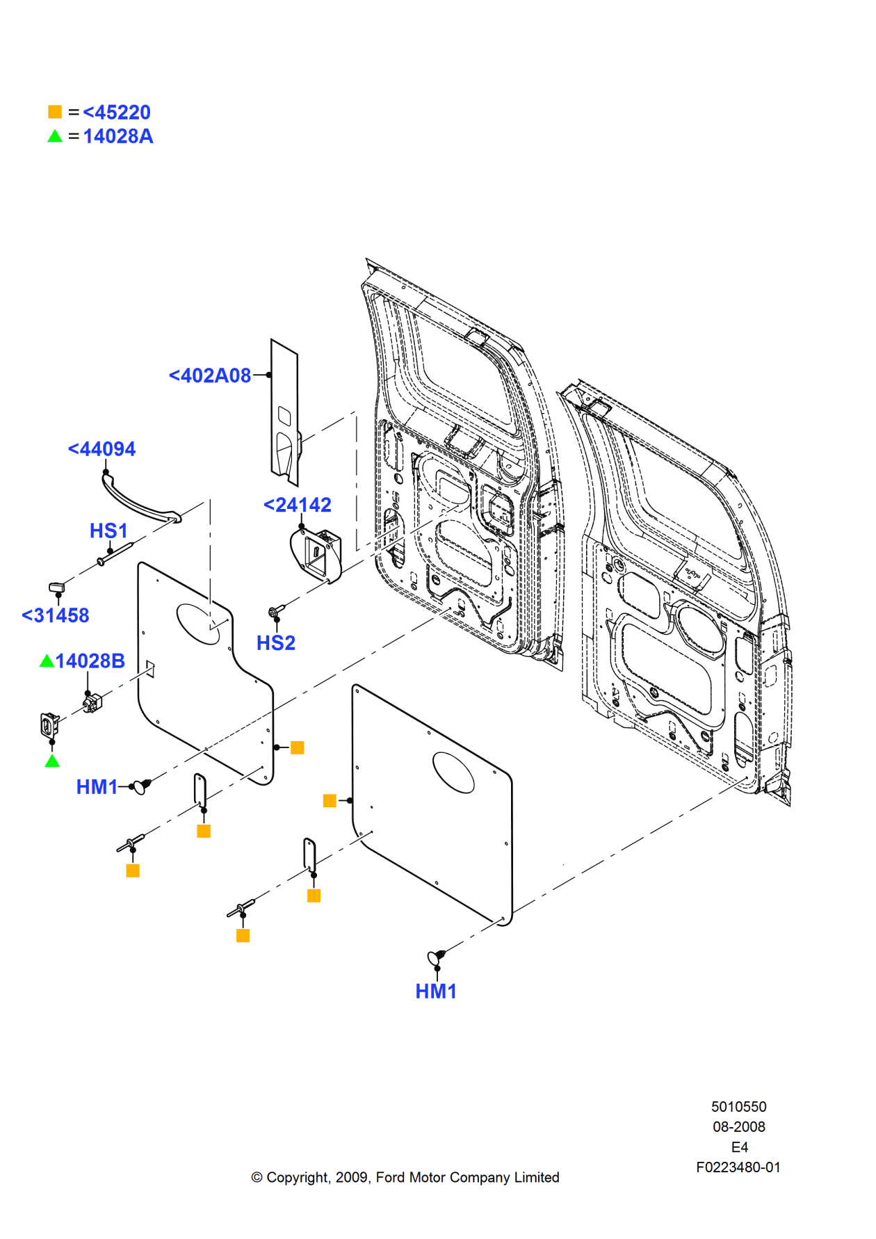 Ford 8C2Z-1545221-AA Panel - Door Trim - Lower, Driver Side