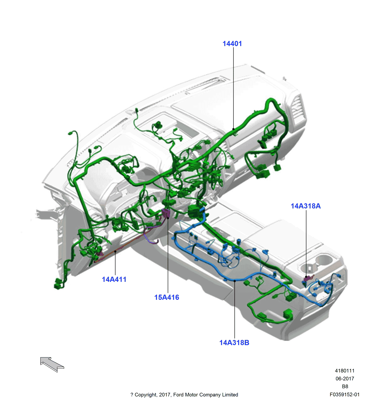 Ford JL1Z-15A416-A Kit - Tow Bar Electrics