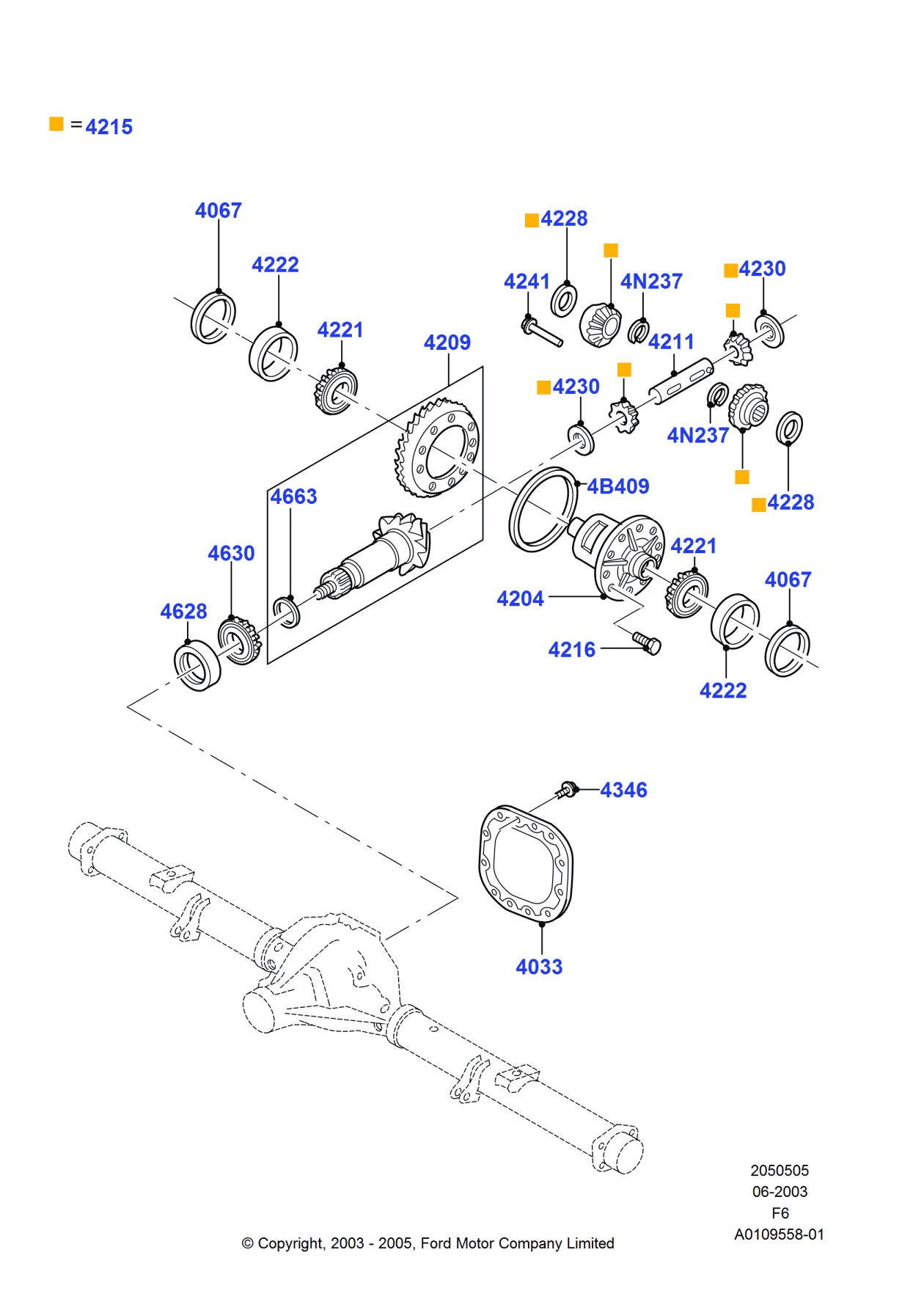 Ford 2L3Z-4663-AA Shim - Driving Pinion