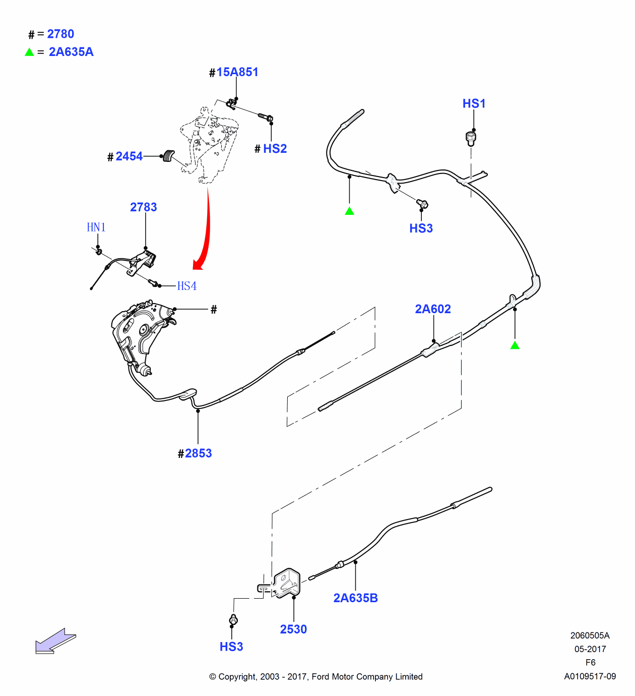 Ford 5L3Z-2780-AA Lever Assembly - Parking Brake