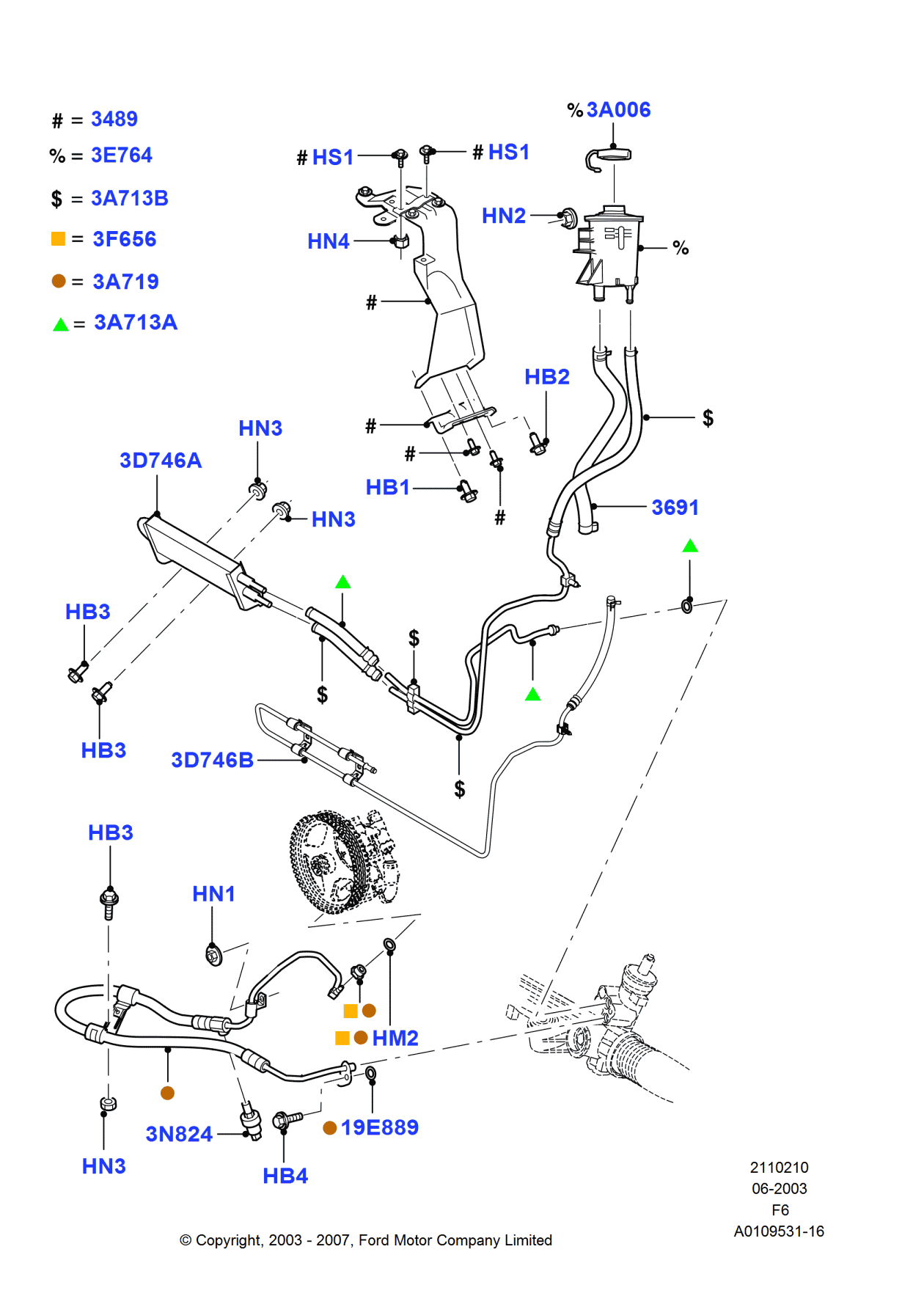 Ford 5L3Z-3D746-BA Coil - Cooling