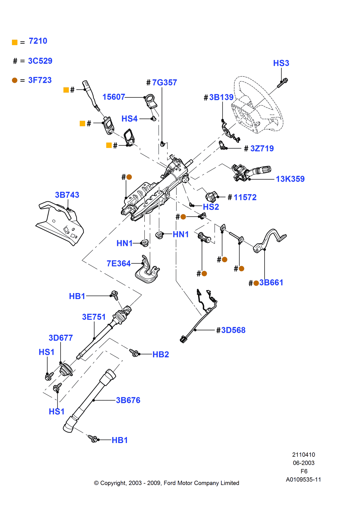 Ford 4L3Z-3D568-AA Wiring Assembly
