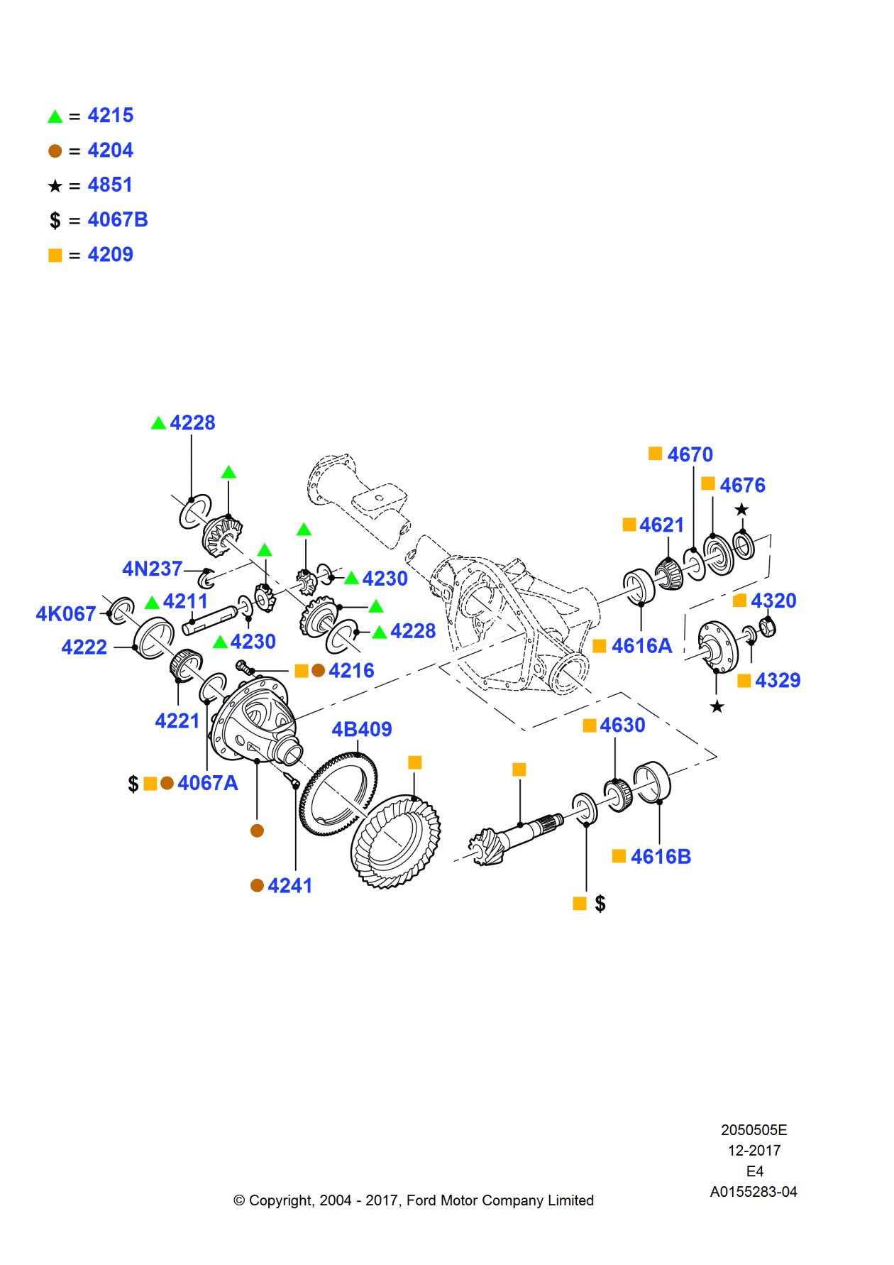 Ford F7UZ-4K067-AP Spacer - Bearing