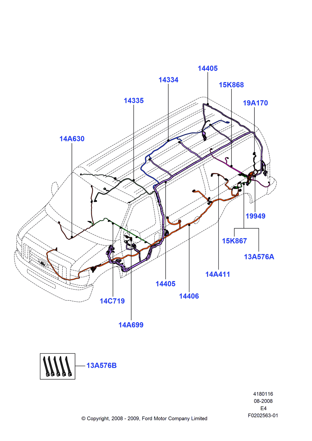 Ford 9C2Z-15K867-AA Wiring Assembly
