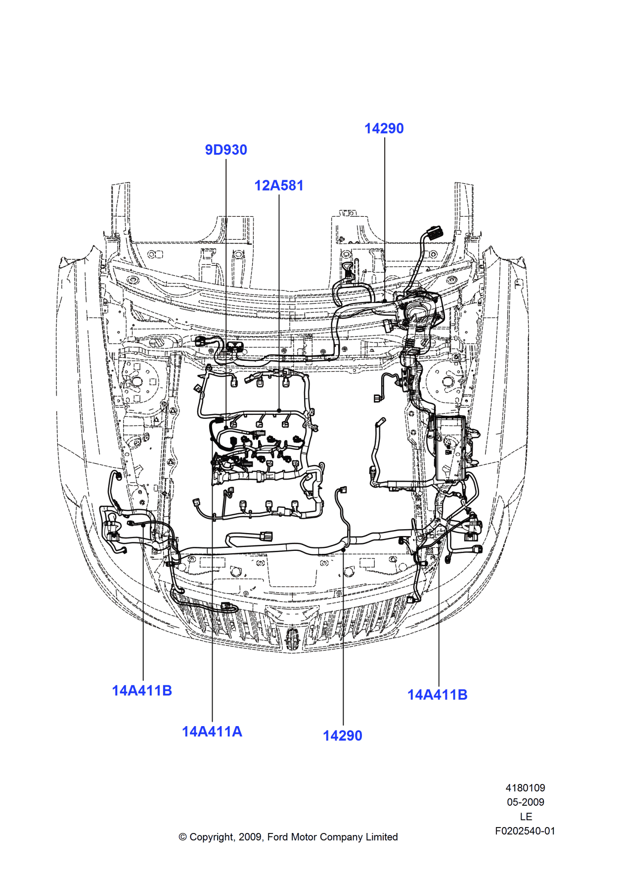 Ford AA5Z-14A411-AA Wire Assembly