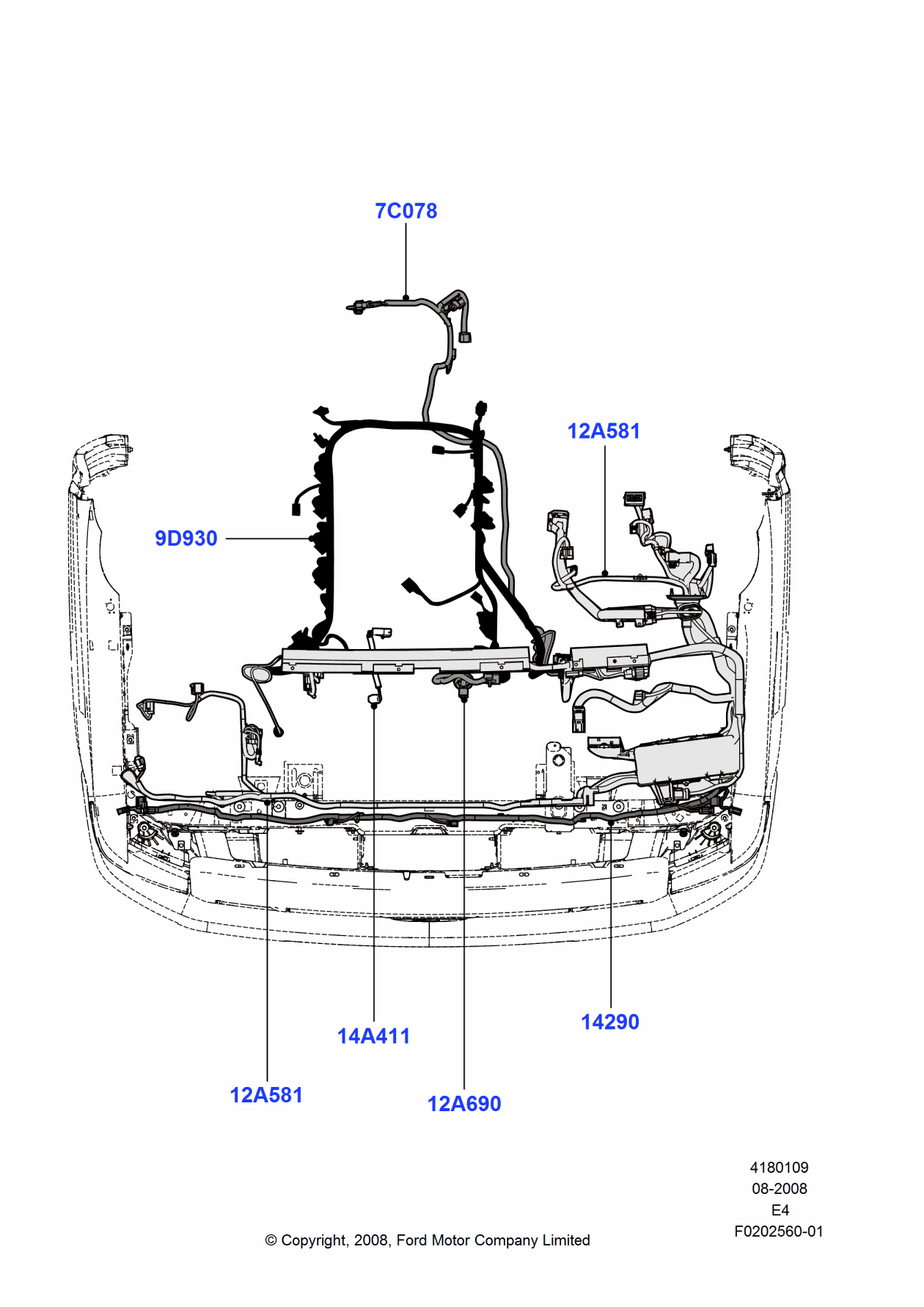 Ford CC2Z-12A581-ASA Wire Assembly