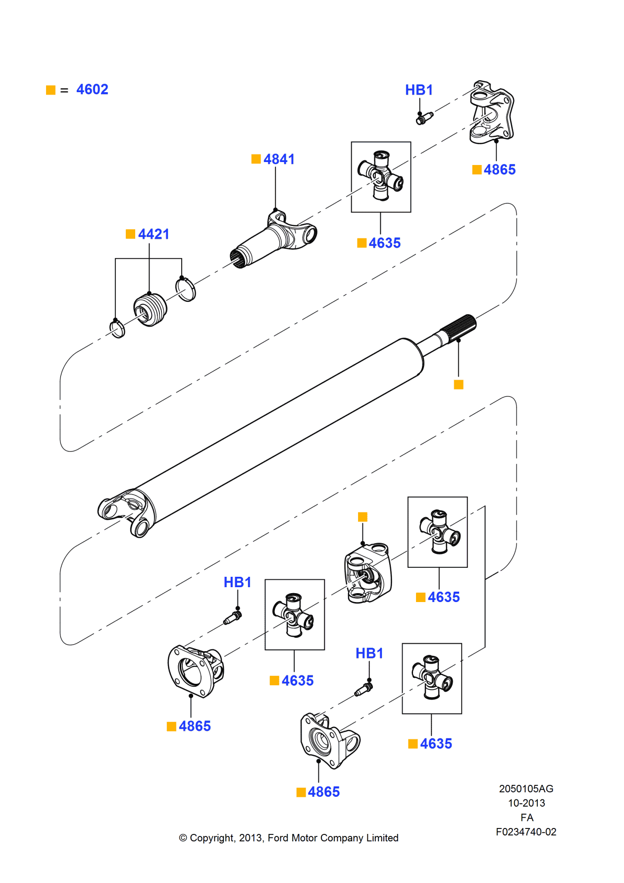 Ford BC3Z-4602-V Shaft Assembly - Drive