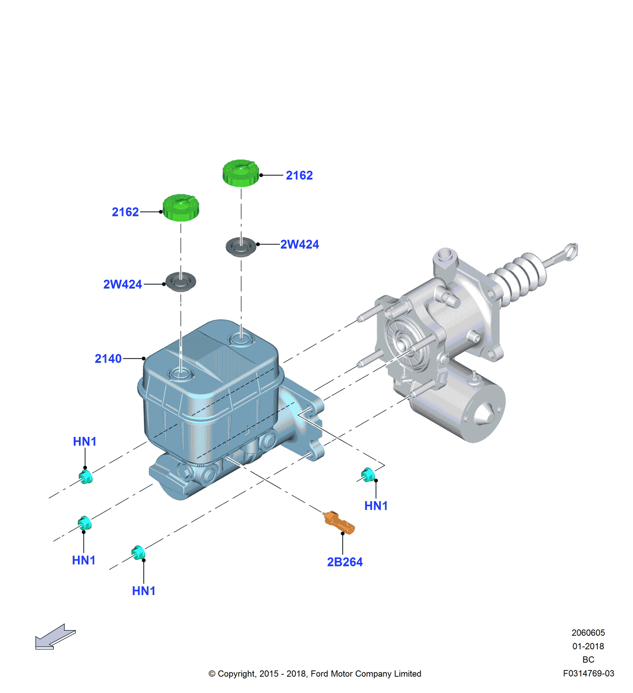 Ford DU9Z-2140-C Cylinder Assembly - Master