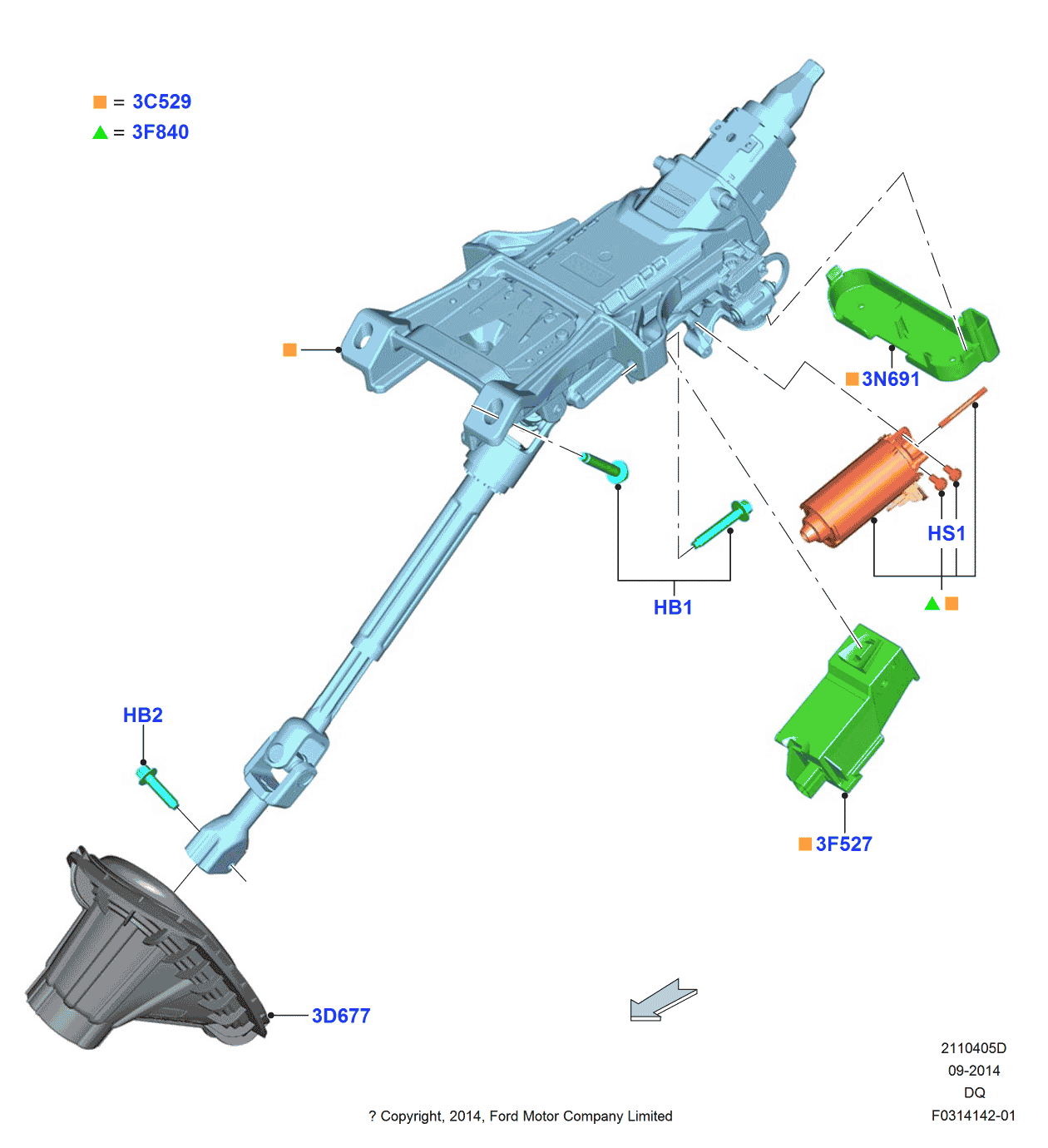 Ford G2GZ-3E592-A Cover - Steering Gear Housing