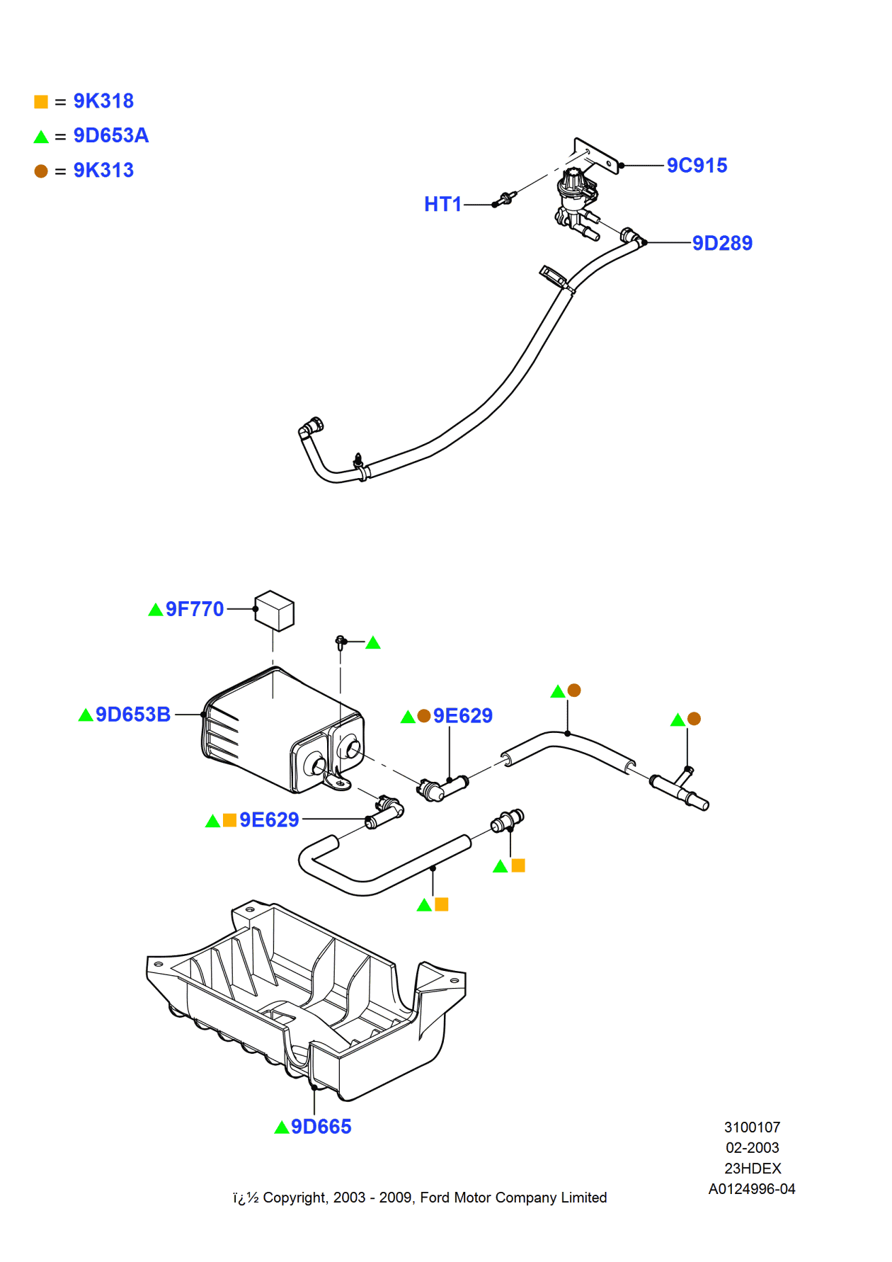Ford 2L8Z-9K313-AA Hose Assembly