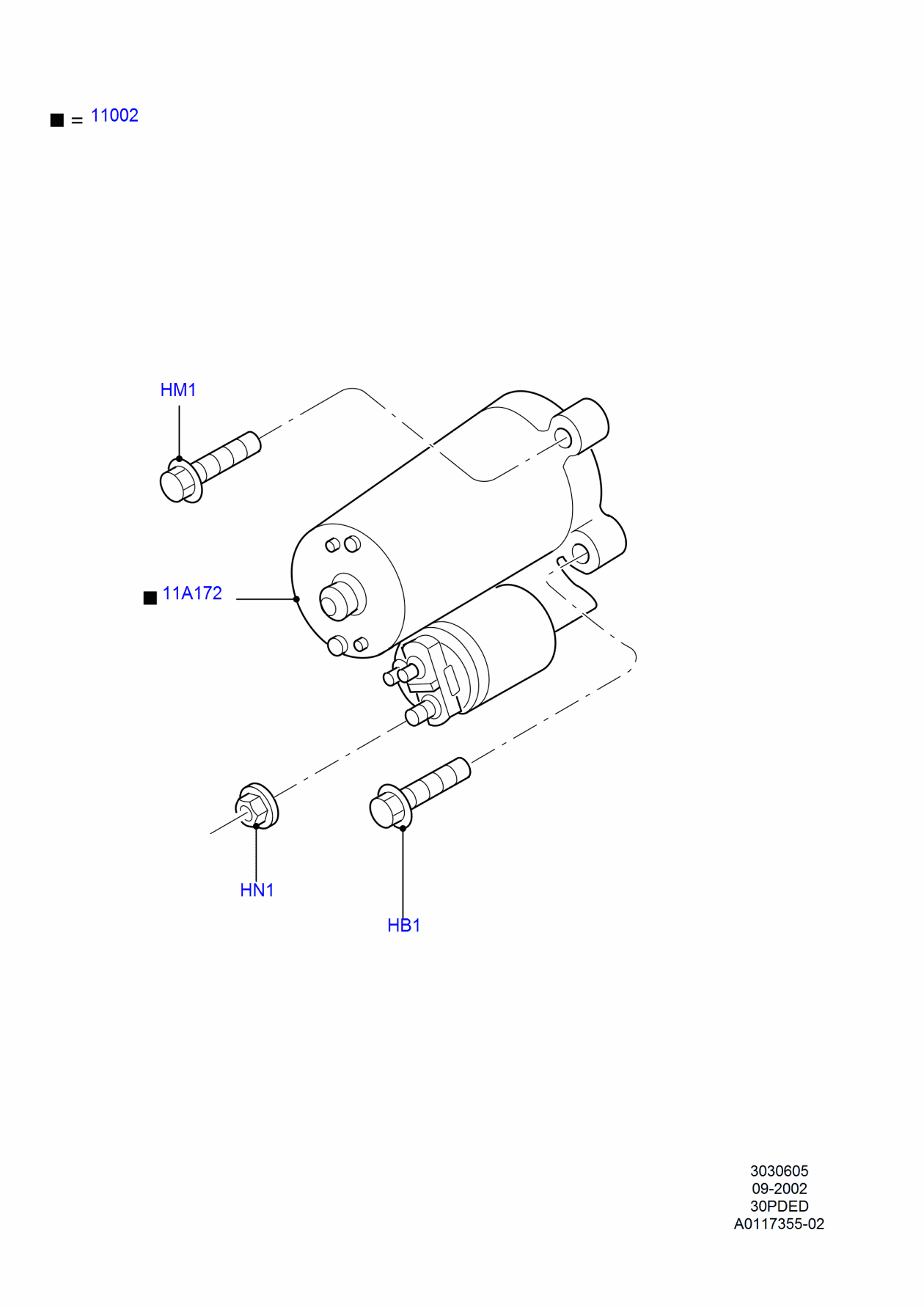 Ford G2MZ-11002-AH Starter Motor Assembly
