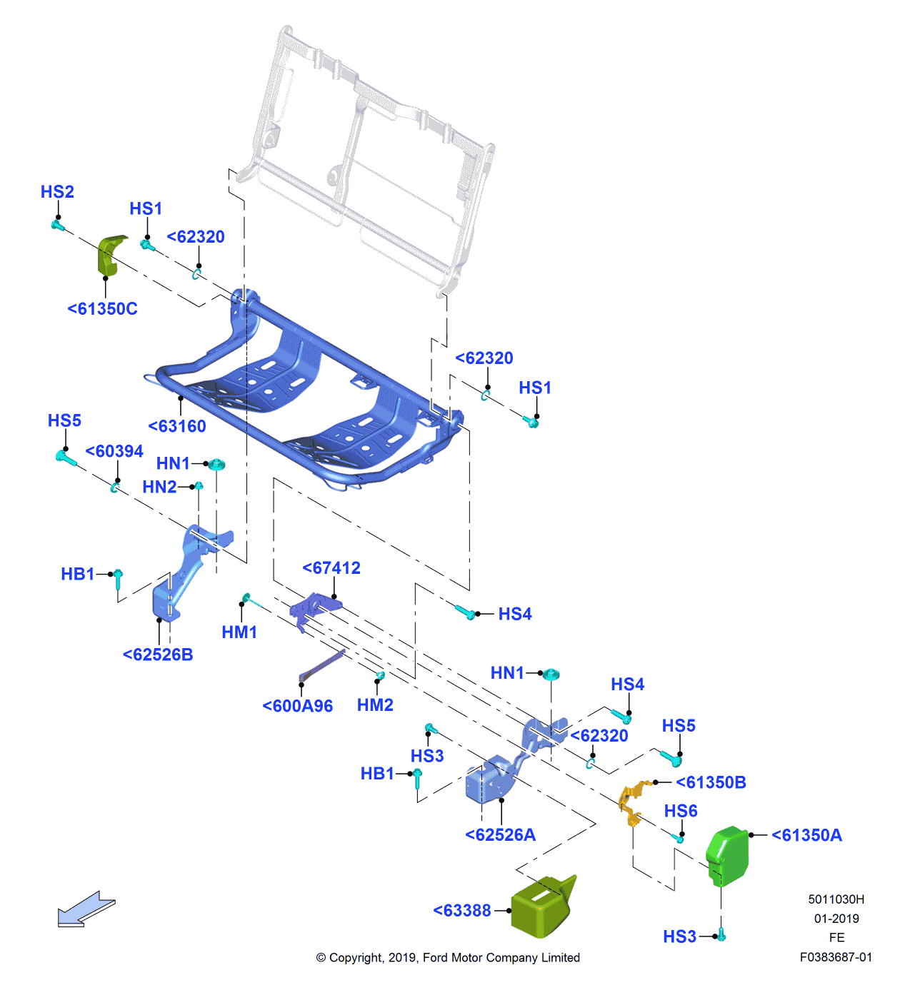 Ford HC3Z-2663389-AD Cover, Driver Side