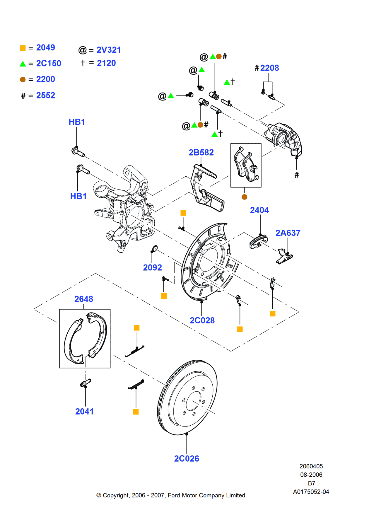 Ford J2MZ-2V200-M Pad - Brake