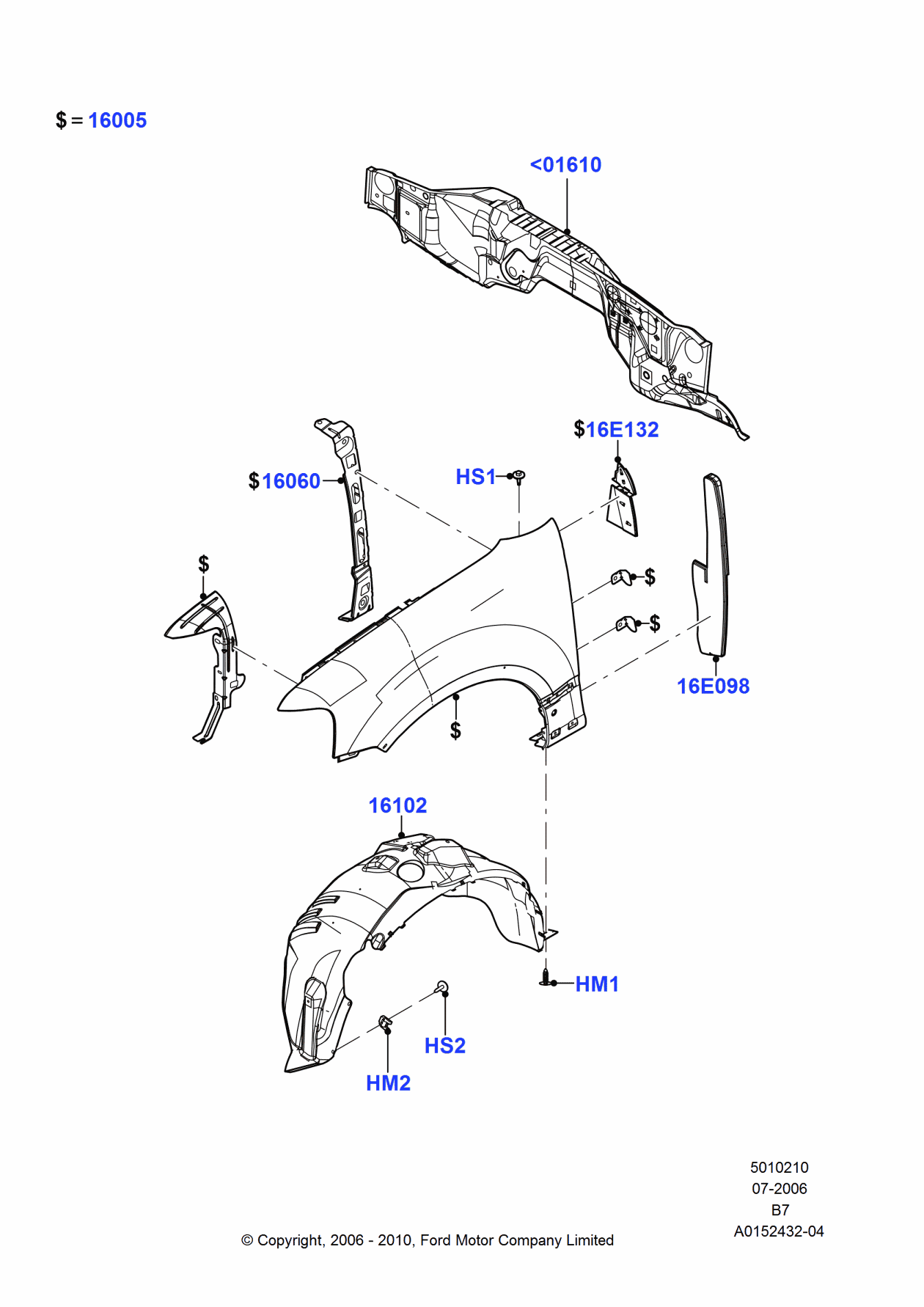 Ford EL1Z-16E133-A Insulator, Driver Side
