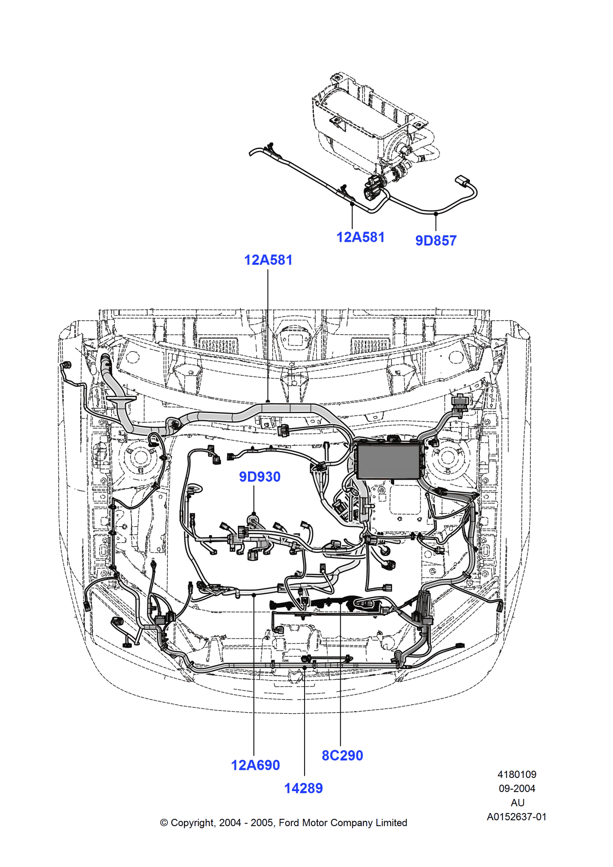 Ford 5S4Z-14289-KH Wire Assembly