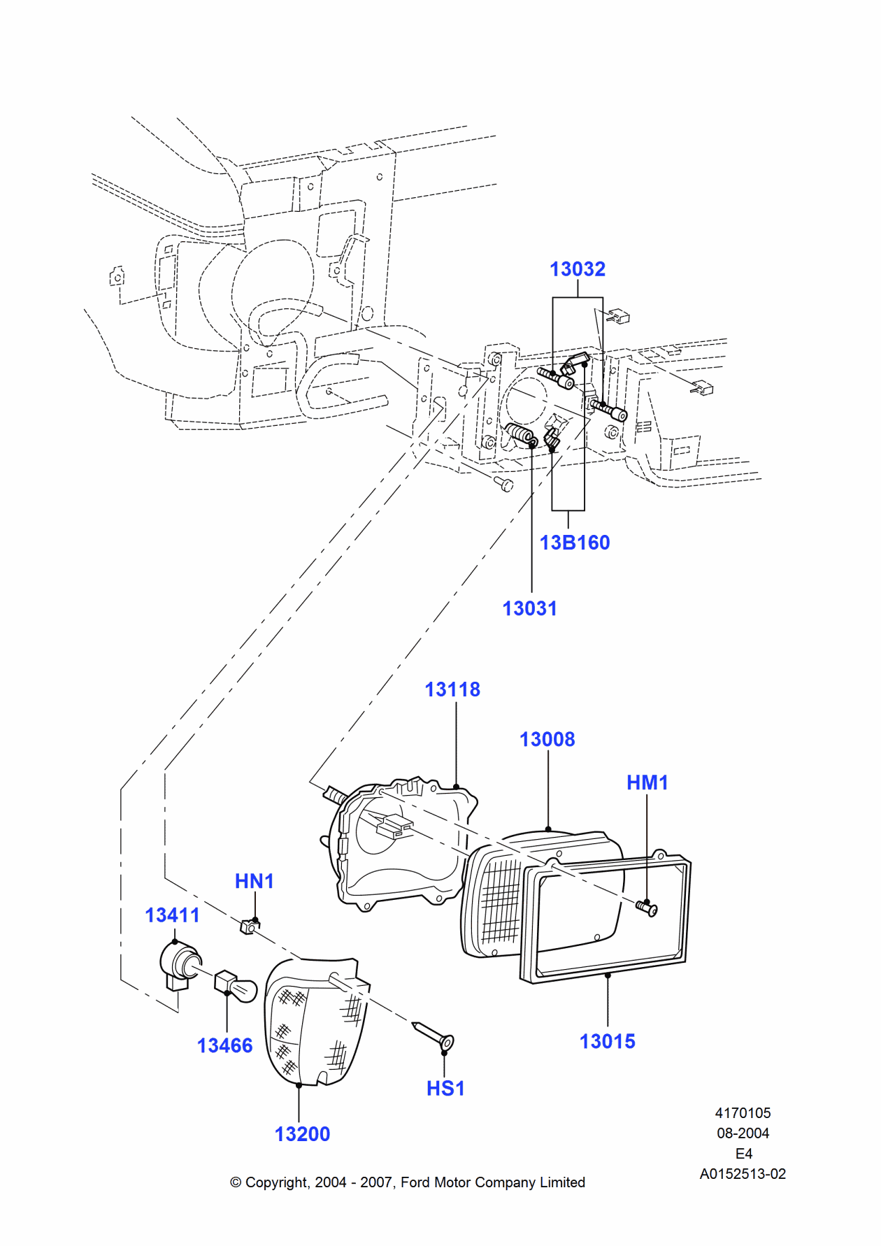 Ford 5C2Z-13201-AACP Parking Light - Without Bulb, Driver Side