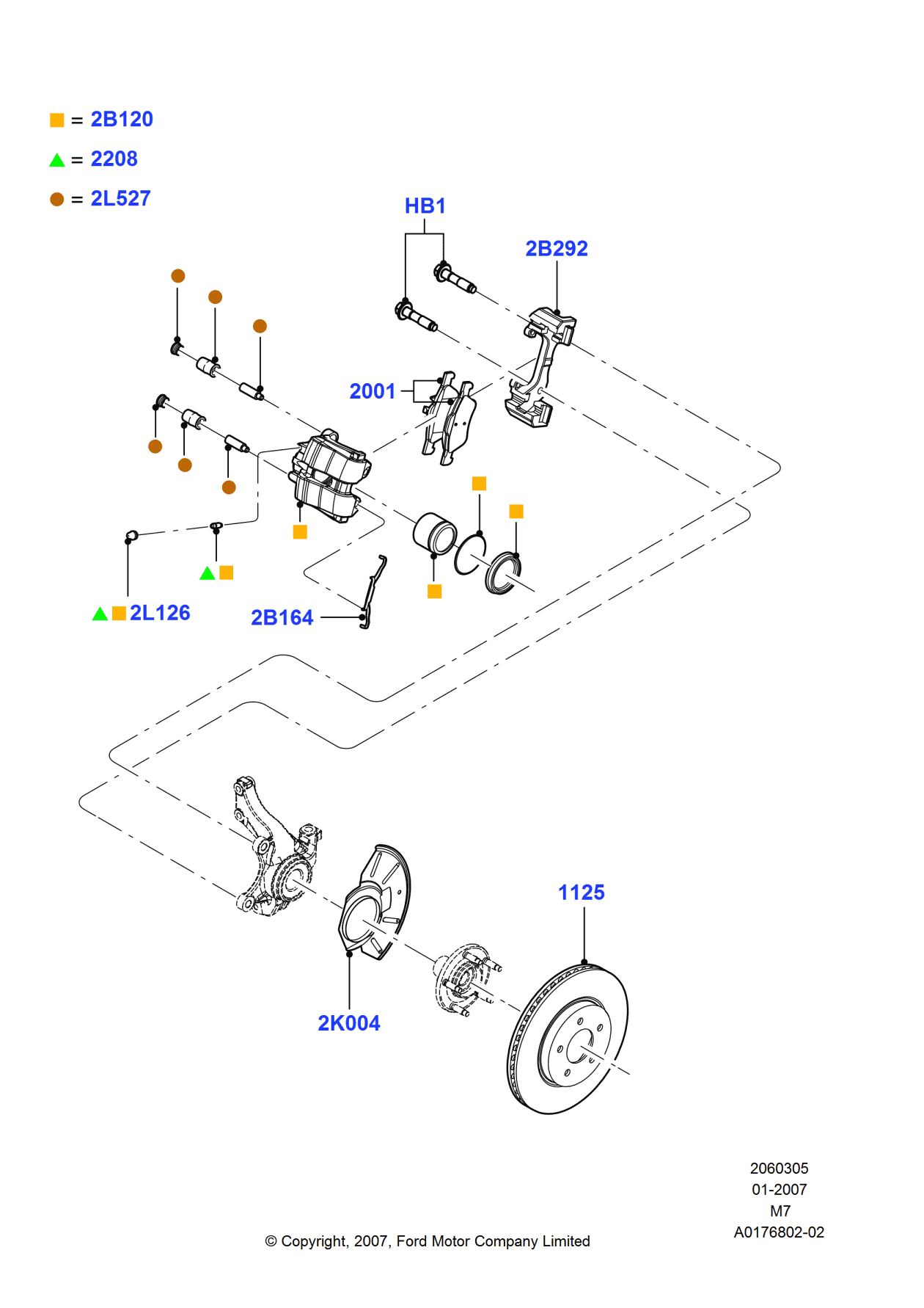 Ford G2MZ-2V001-P Kit - Brake Lining
