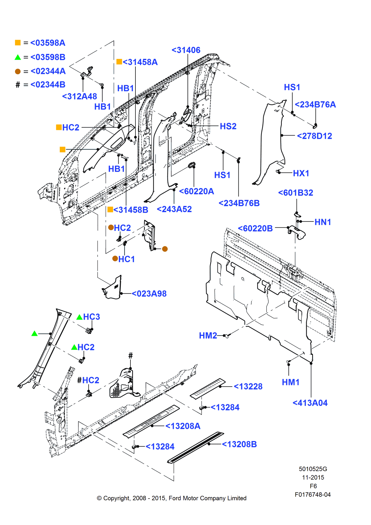 Ford BL3Z-16278D12-AA Panel - Trim, Passenger Side