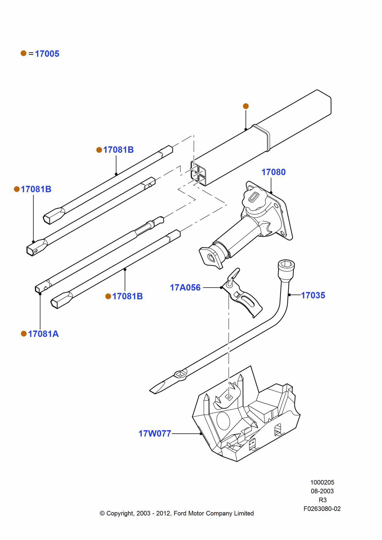 Ford 5L5Z-17005-A Tool Roll