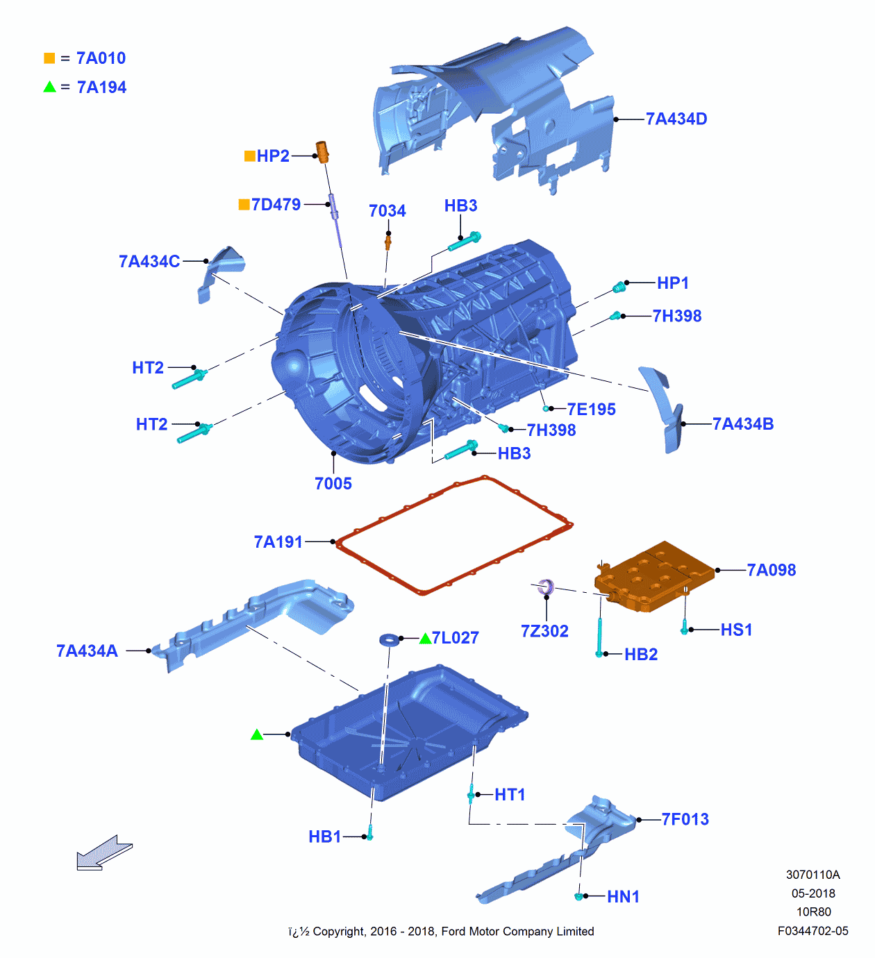 Ford JL3Z-7005-J Case Assembly - Transmission