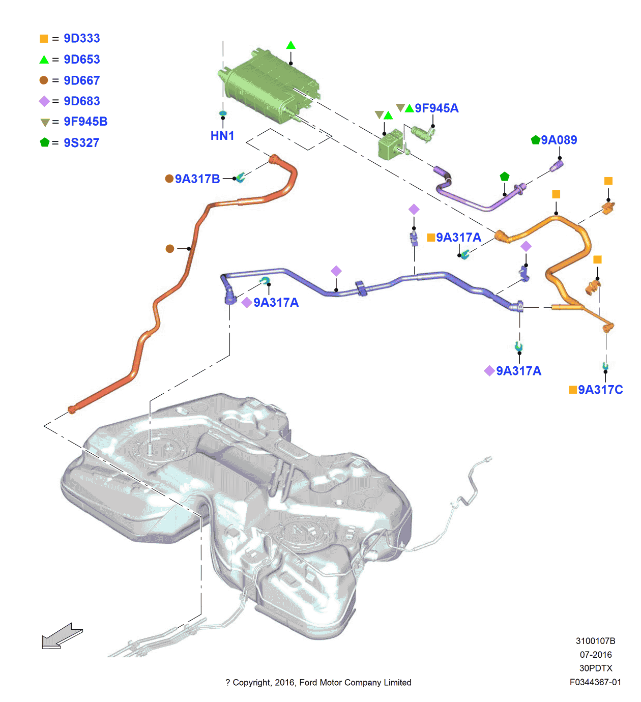 Ford DG9Z-9A317-C Clip