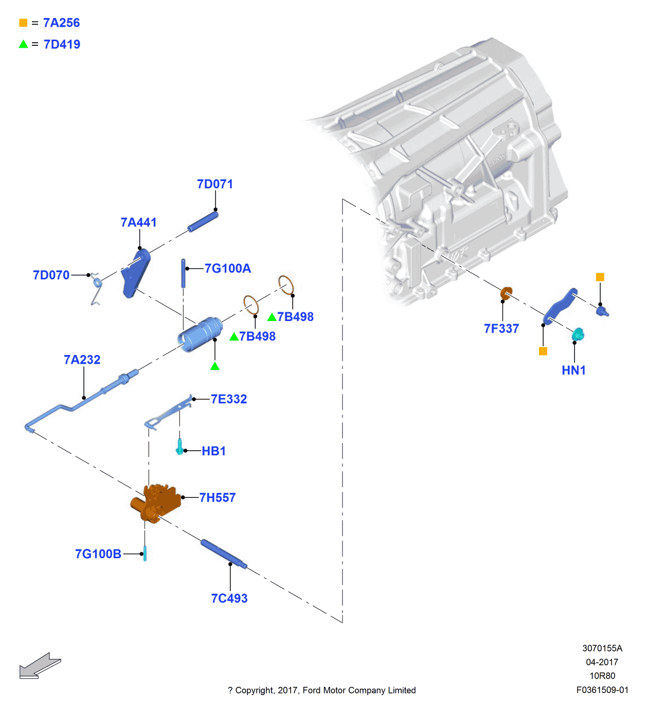 Ford JR3Z-7A256-A Lever