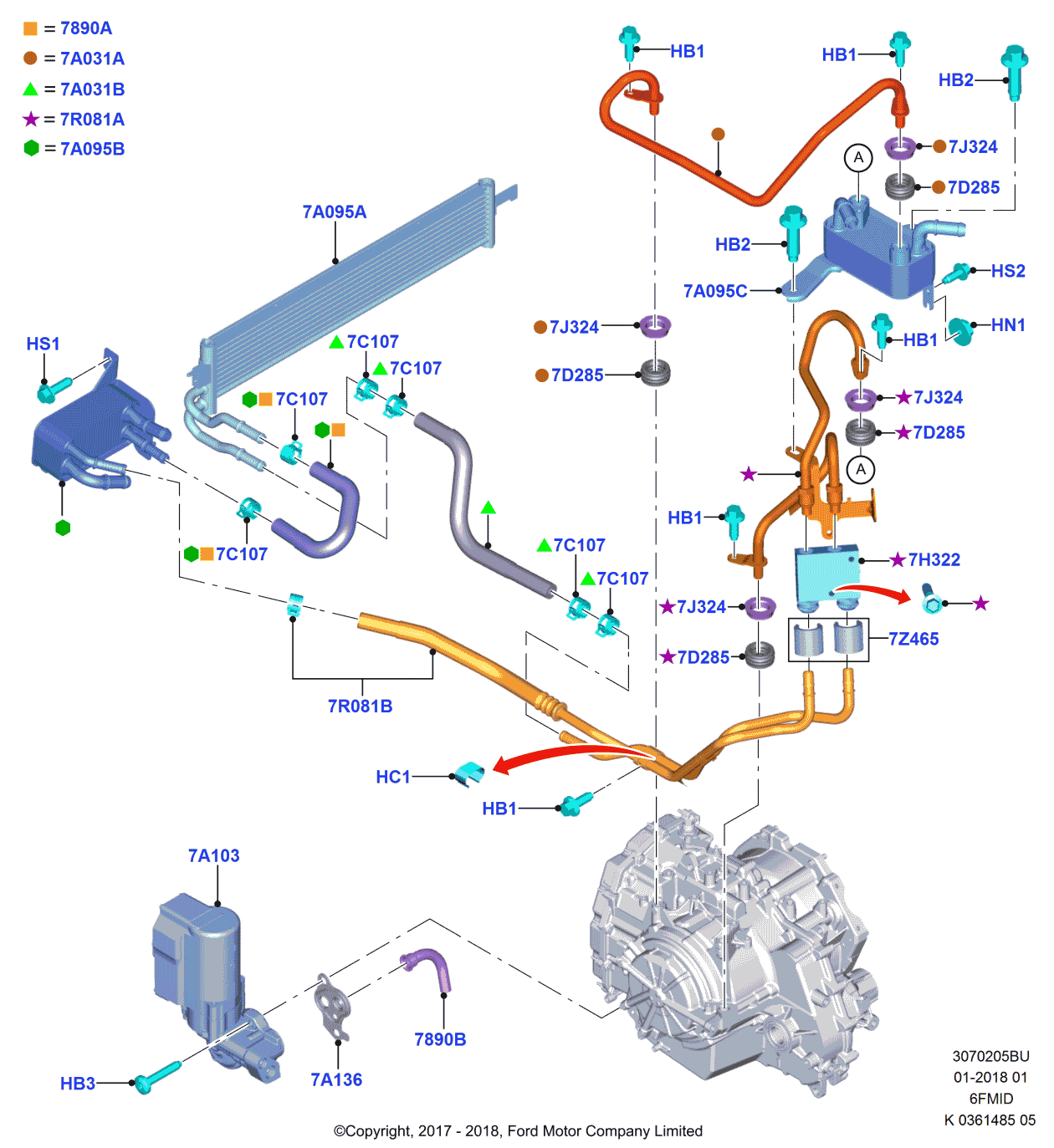 Ford GN1Z-7R081-A Tube Assembly