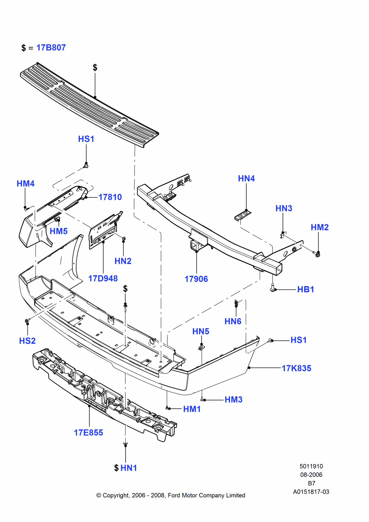 Ford BL1Z-17K835-GCP Cover