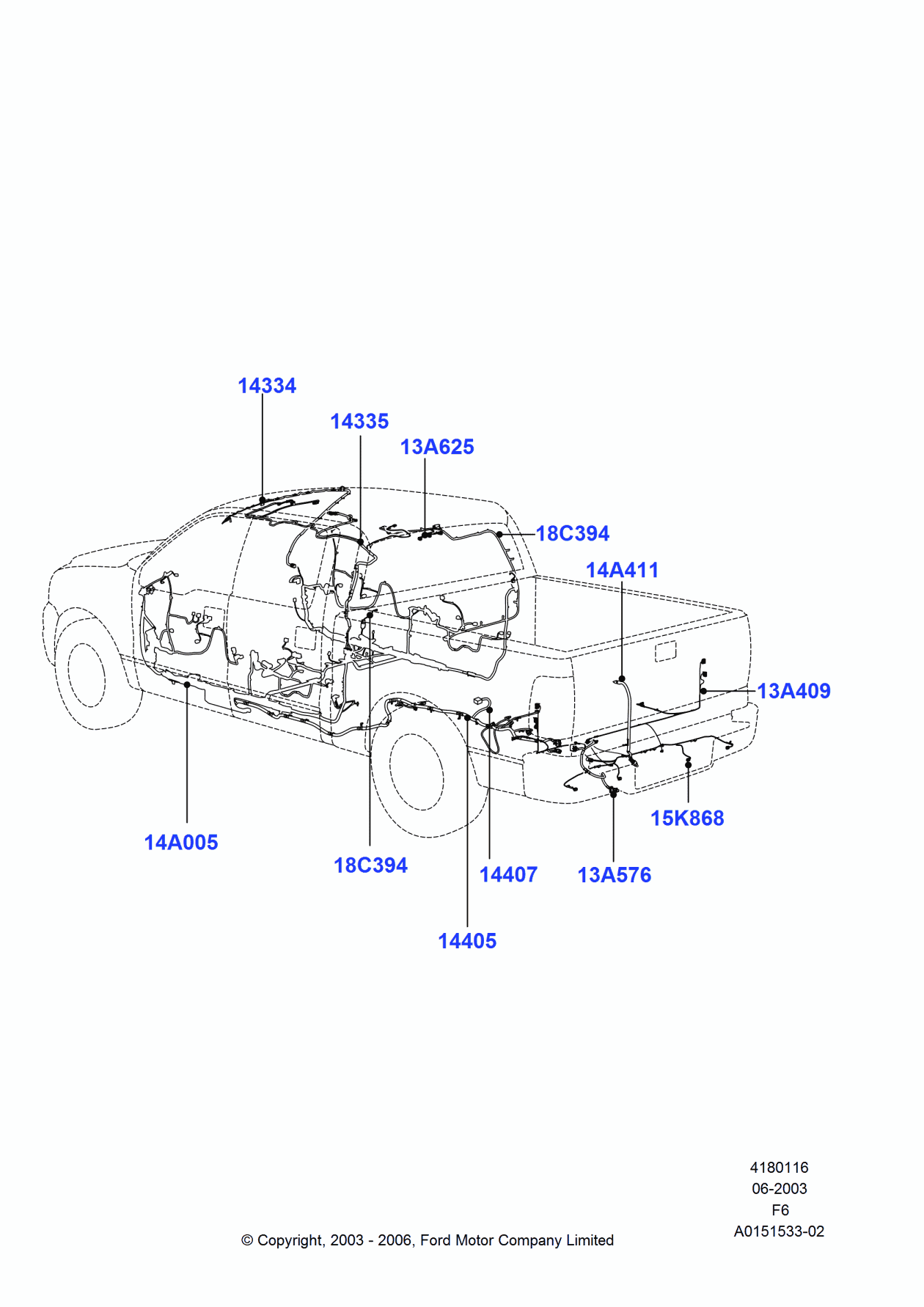 Ford 5L3Z-14A005-NA Wiring Assembly
