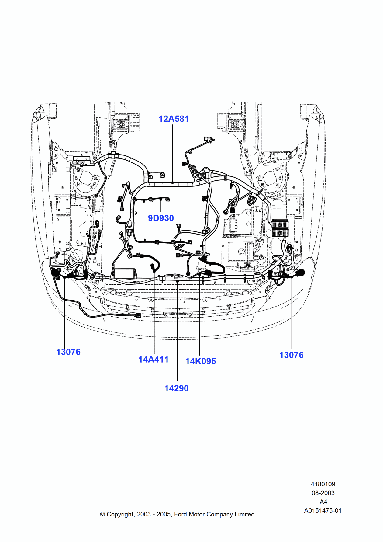 Ford 3F2Z-14K095-AA Wire Assembly