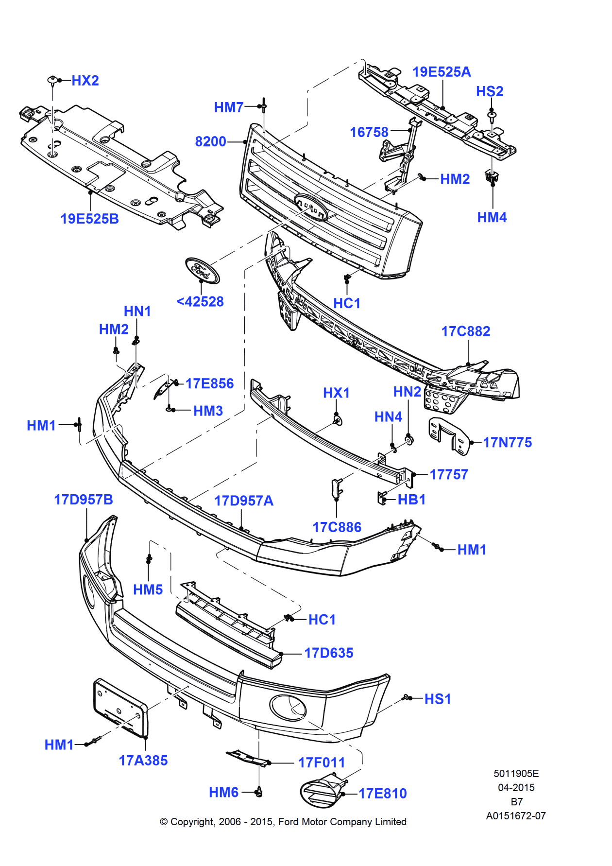 Ford CL1Z-17C882-ACP Isolator Assembly - Bumper Bar