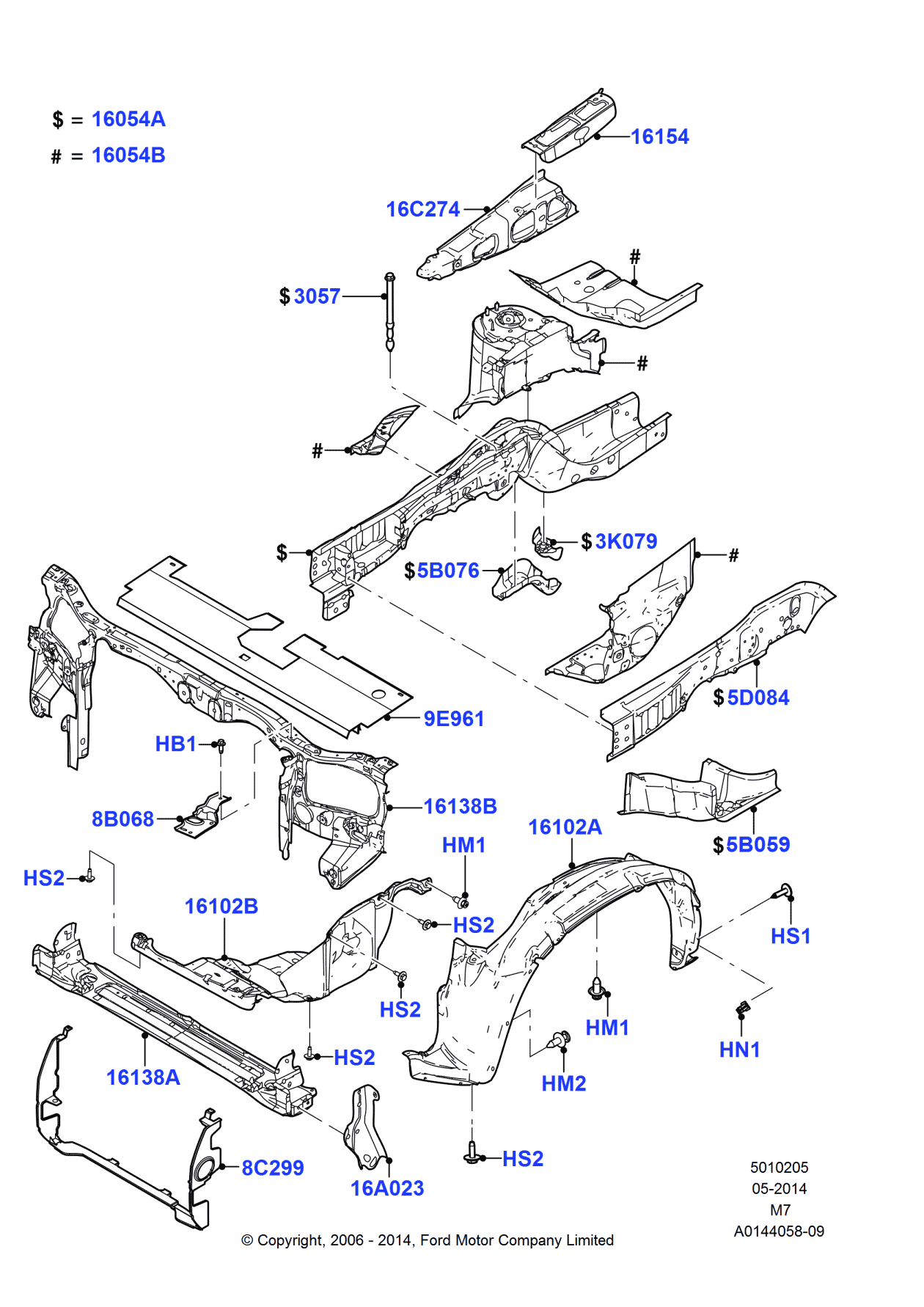 Ford 5L8Z-16103-AACP Guard - Front Splash, Driver Side
