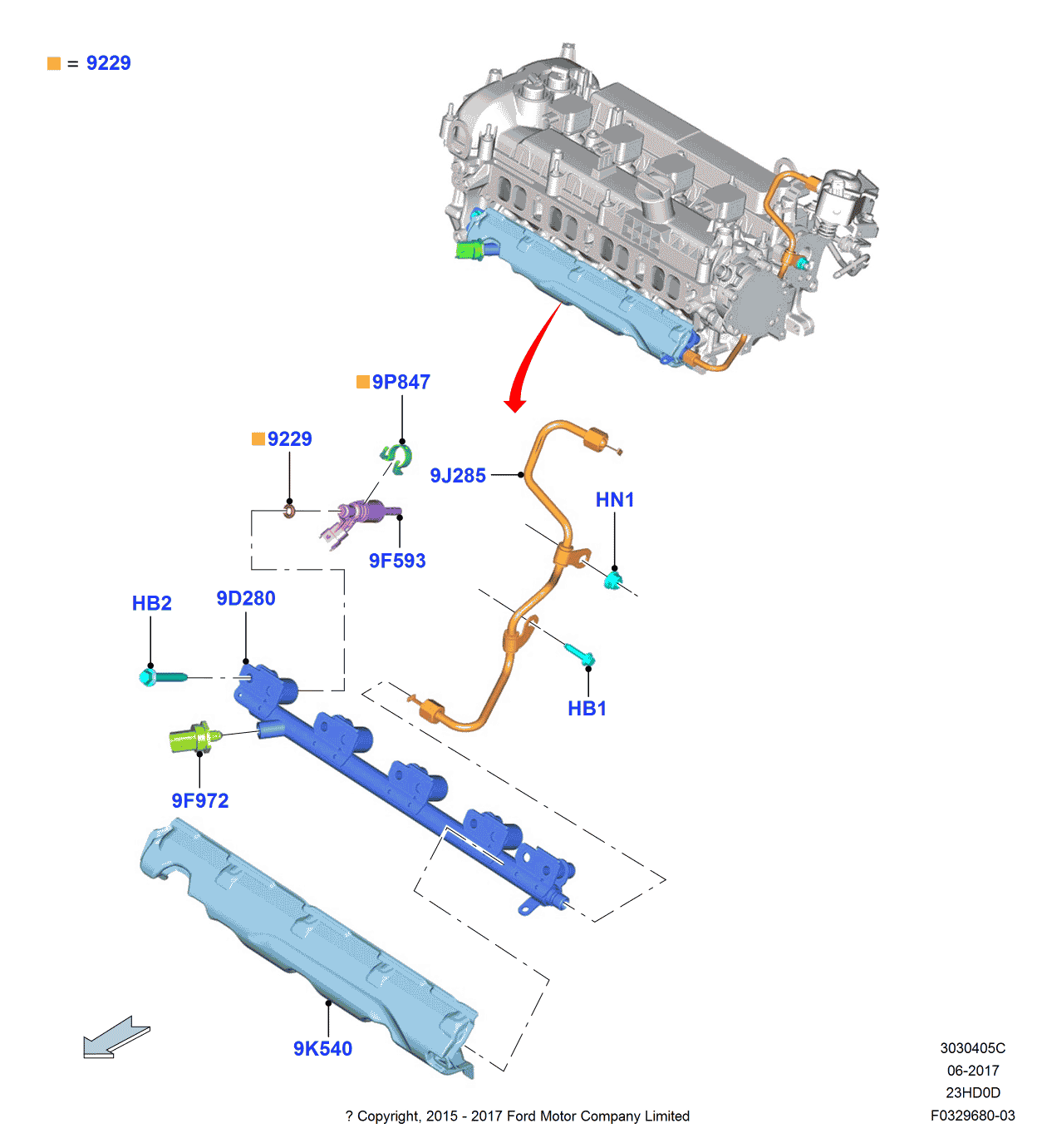 Ford BG9Z-9229-B Kit - "O" Ring