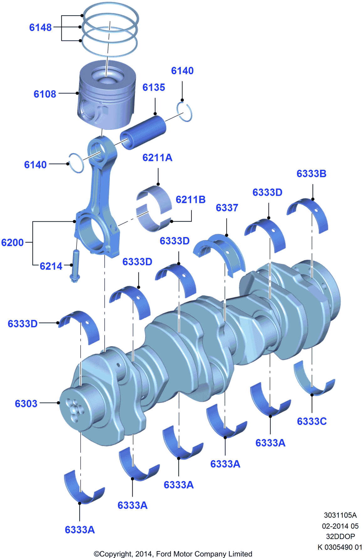 Ford YC1Z-6214-A Bolt - Special