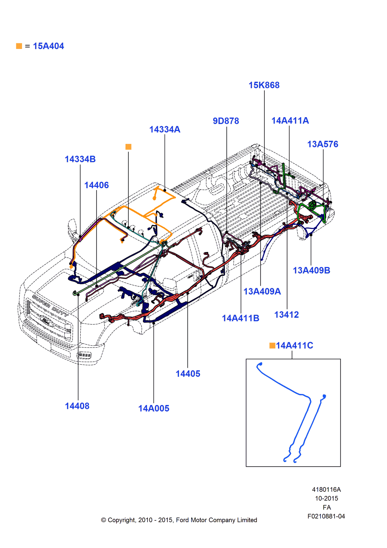 Ford BC3Z-13A409-F Wire Assembly