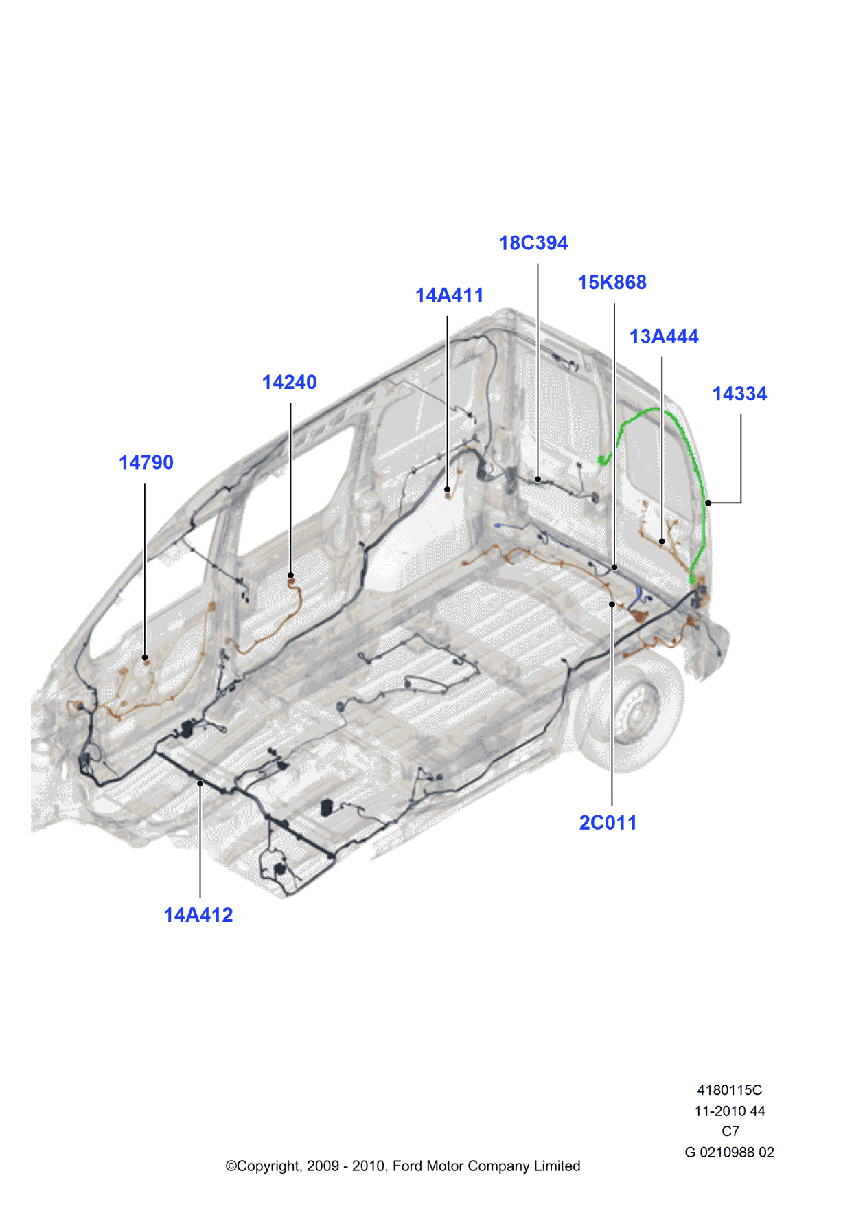 Ford 9T1Z-13A444-F Wiring Assembly