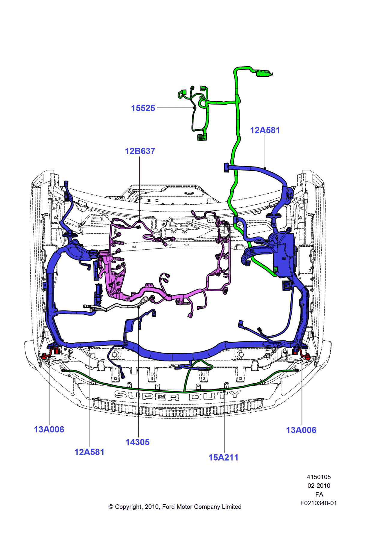 Ford GC3Z-12A581-NA Wire Assembly