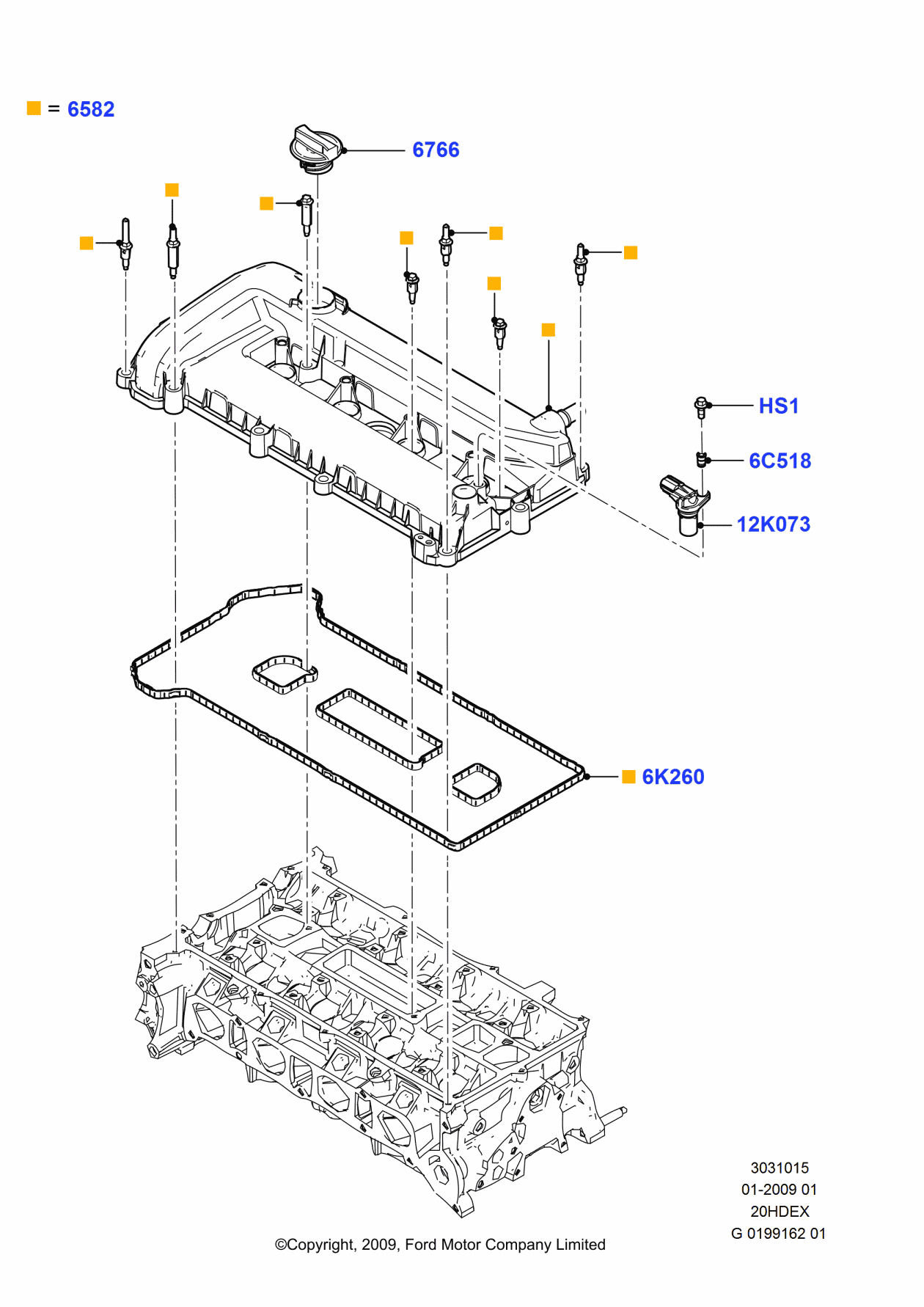 Ford 4S4Z-6582-E Cover - Cylinder Head