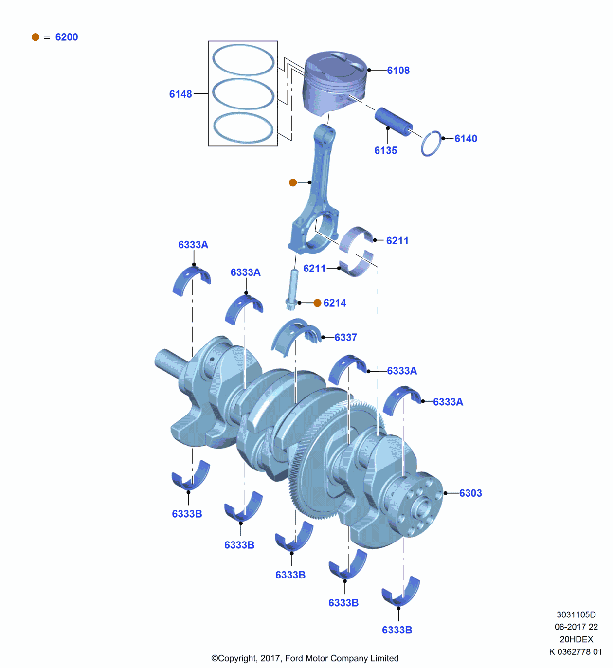 Ford CM5Z-6108-E Piston