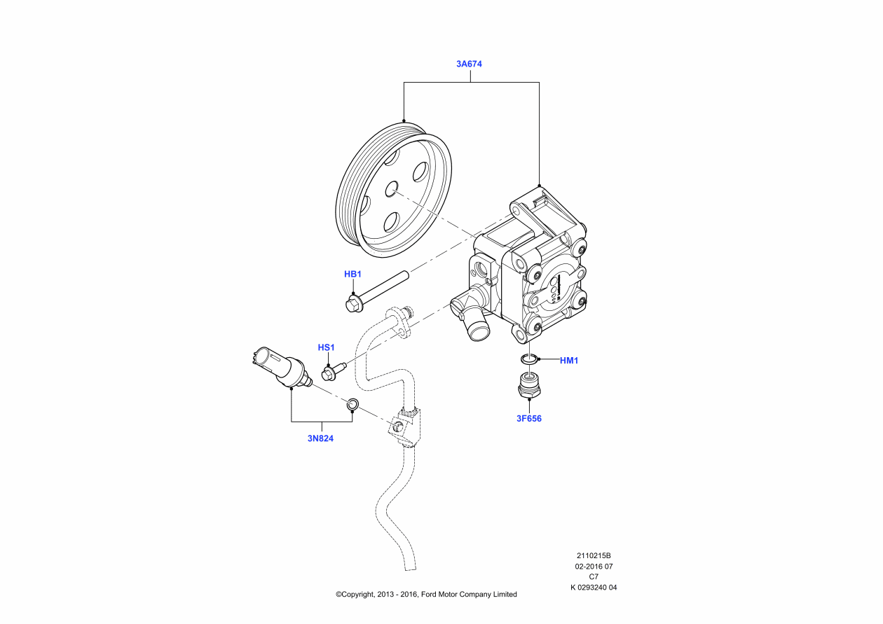 Ford EU2Z-3V674-GRM Pump Assembly - Power Steering