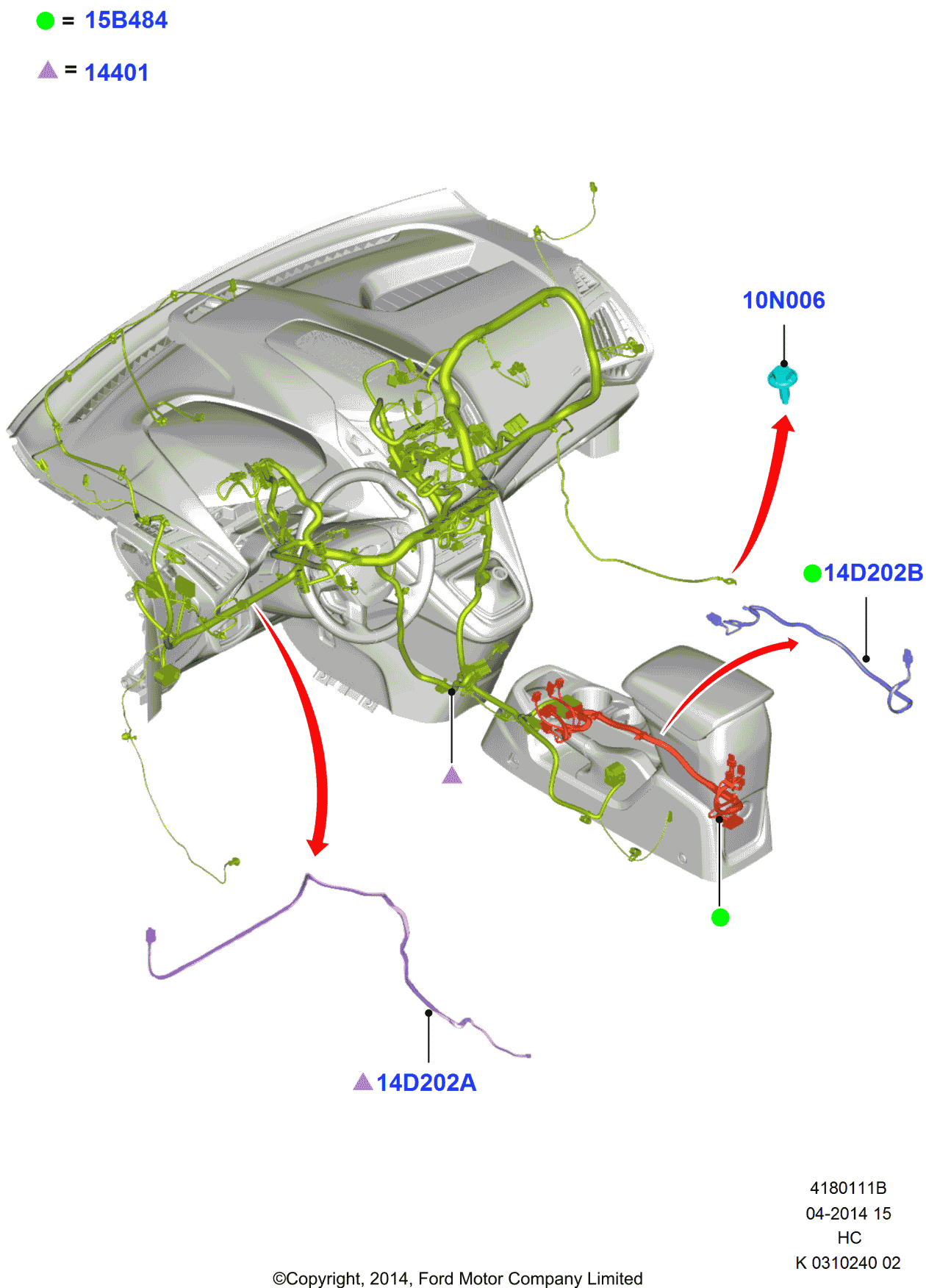 Ford FT1Z-14401-L Wiring Assembly - Main