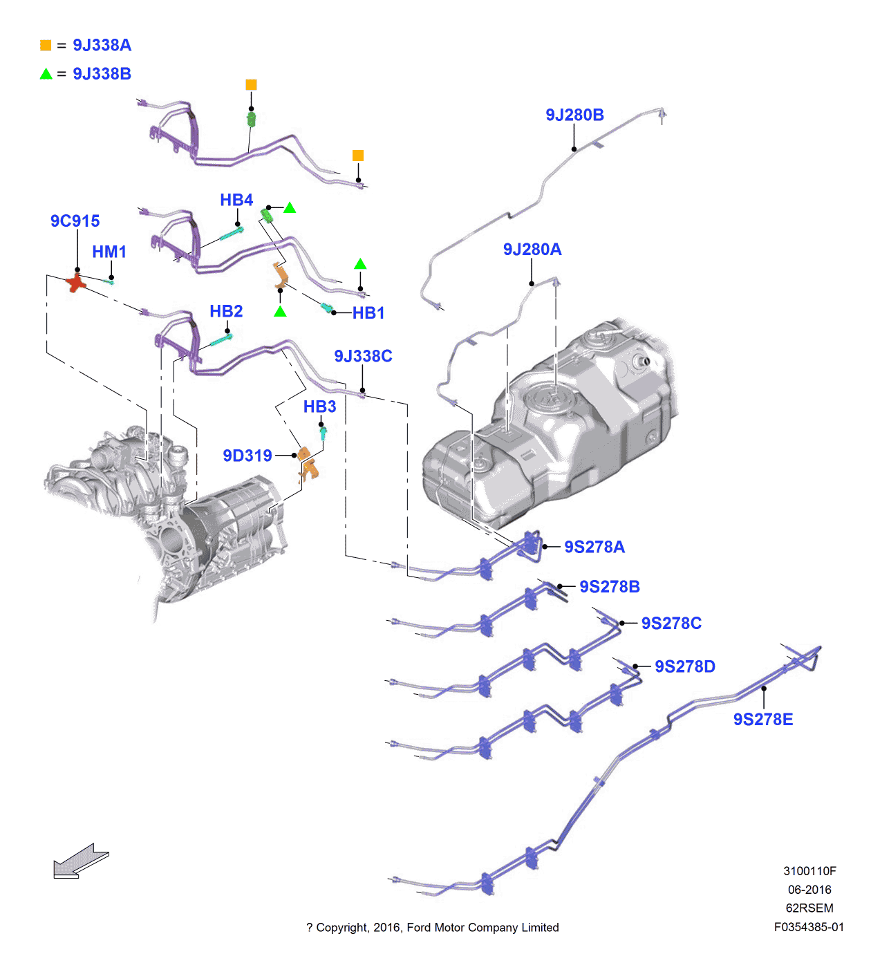 Ford HC3Z-9S278-D Tube Assembly - Fuel